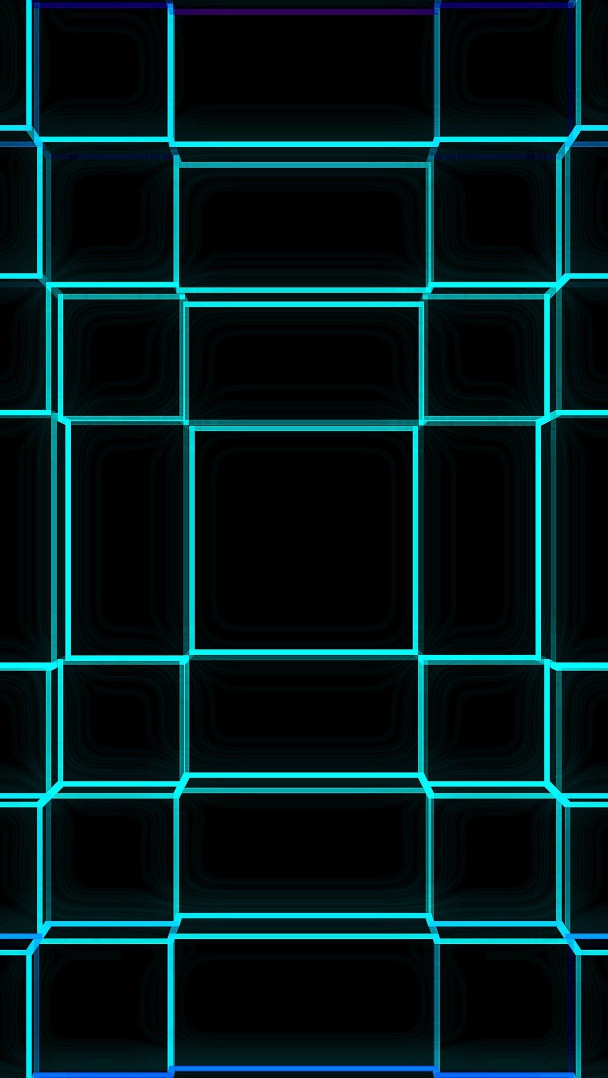 1220x2160 3D Blue geometric grid Wallpaper 4K for iPhone and Mobile Phone