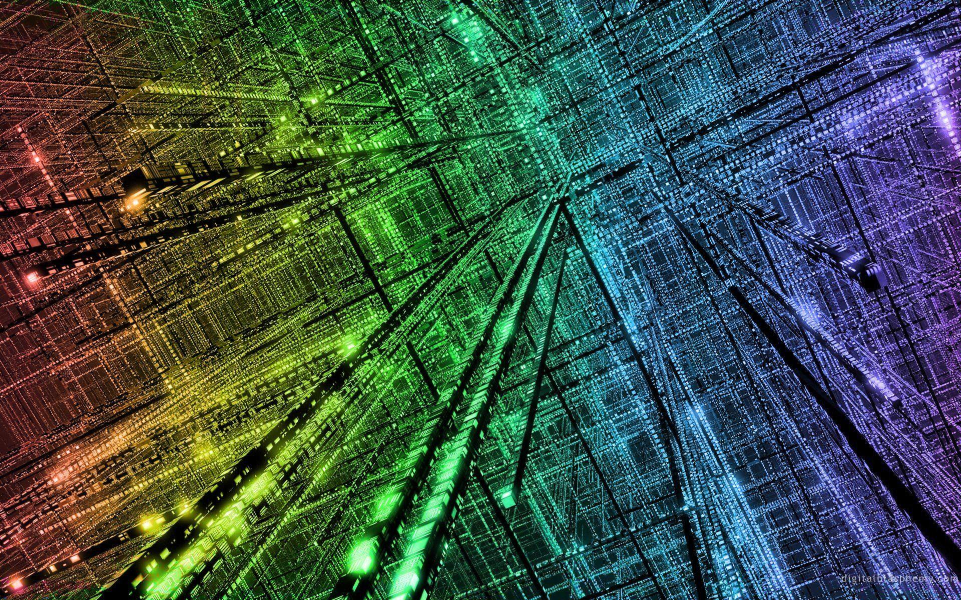 1920x1200 3D Grid Wallpaper