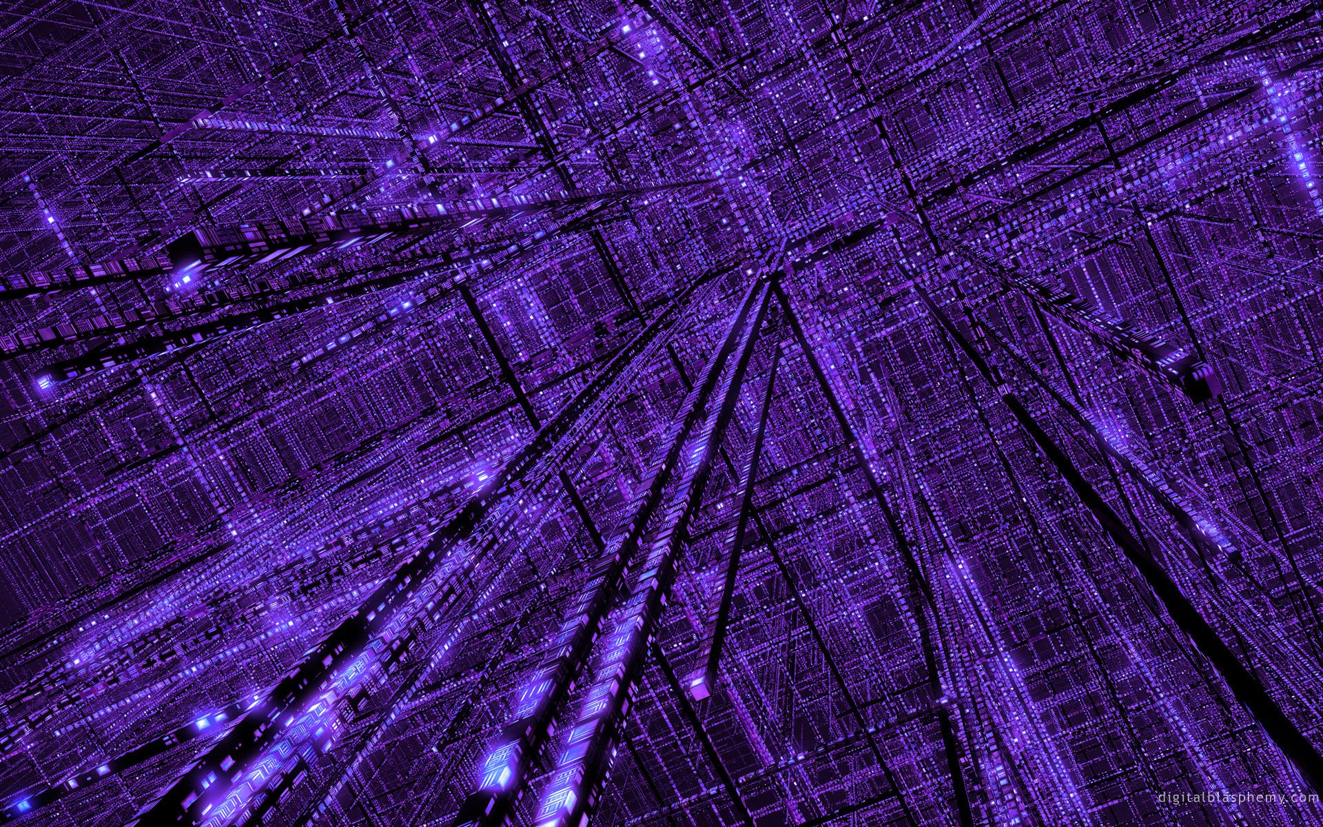 1920x1200 3D, View, Abstract, Purple, Grid Wallpaper HD / Desktop and Mobile Background