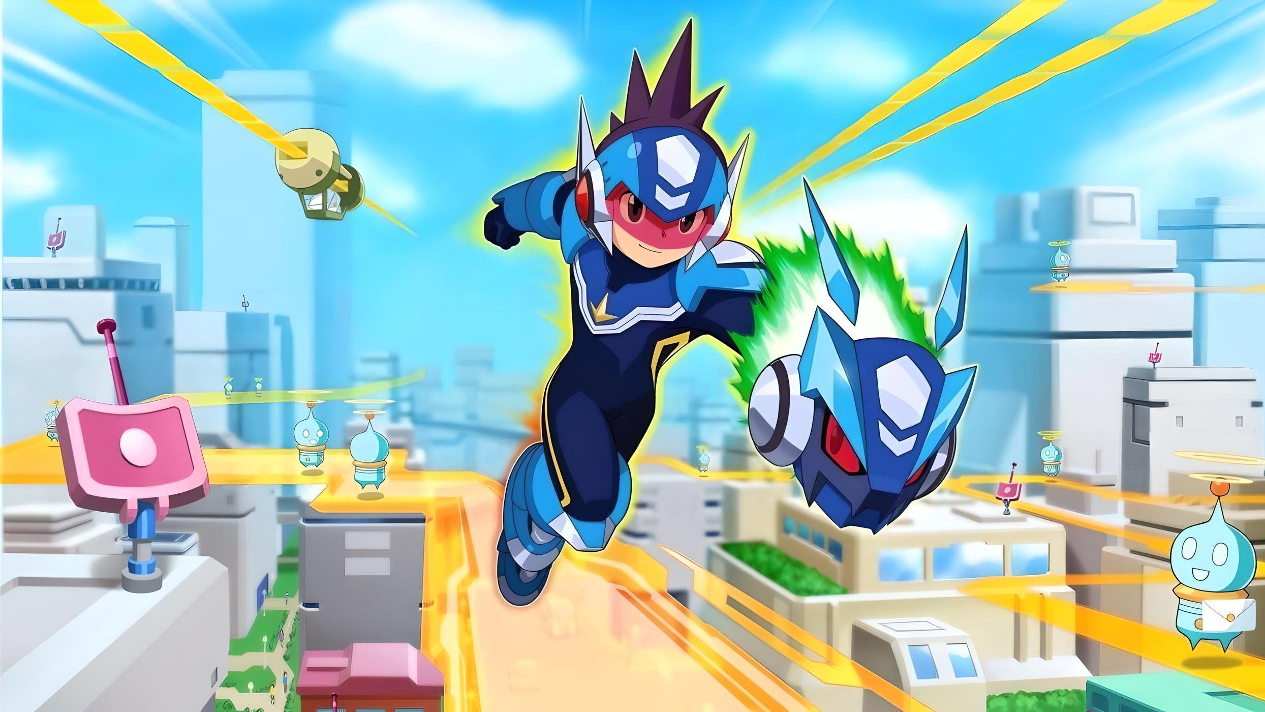 2489x1400 Mega Man Star Force (TV Series 2006)