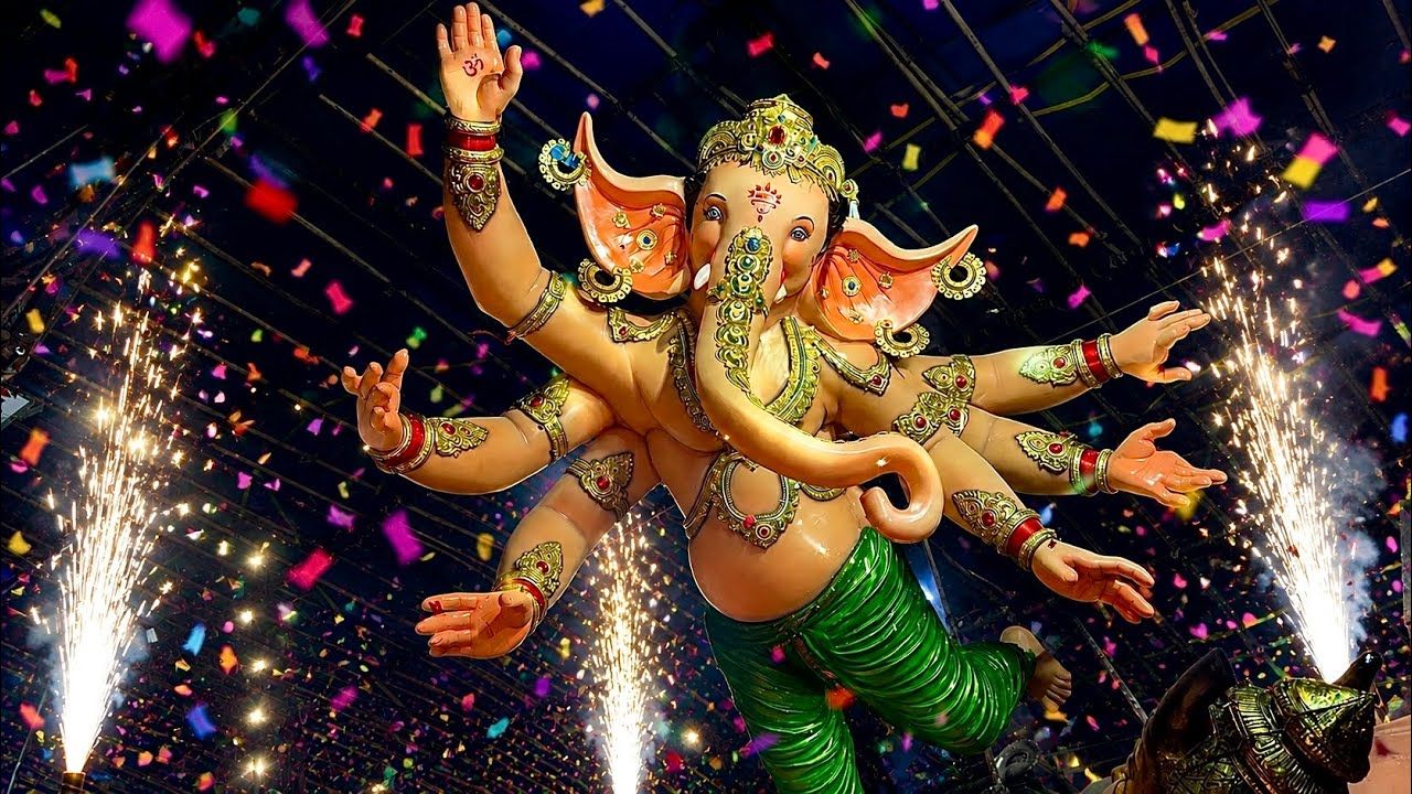 1280x720 Parel Cha Maharaja Ganpati Aagman 2026. Balancing Ganesh Aagman. Ganesh Aagman 2026 Hyderabad