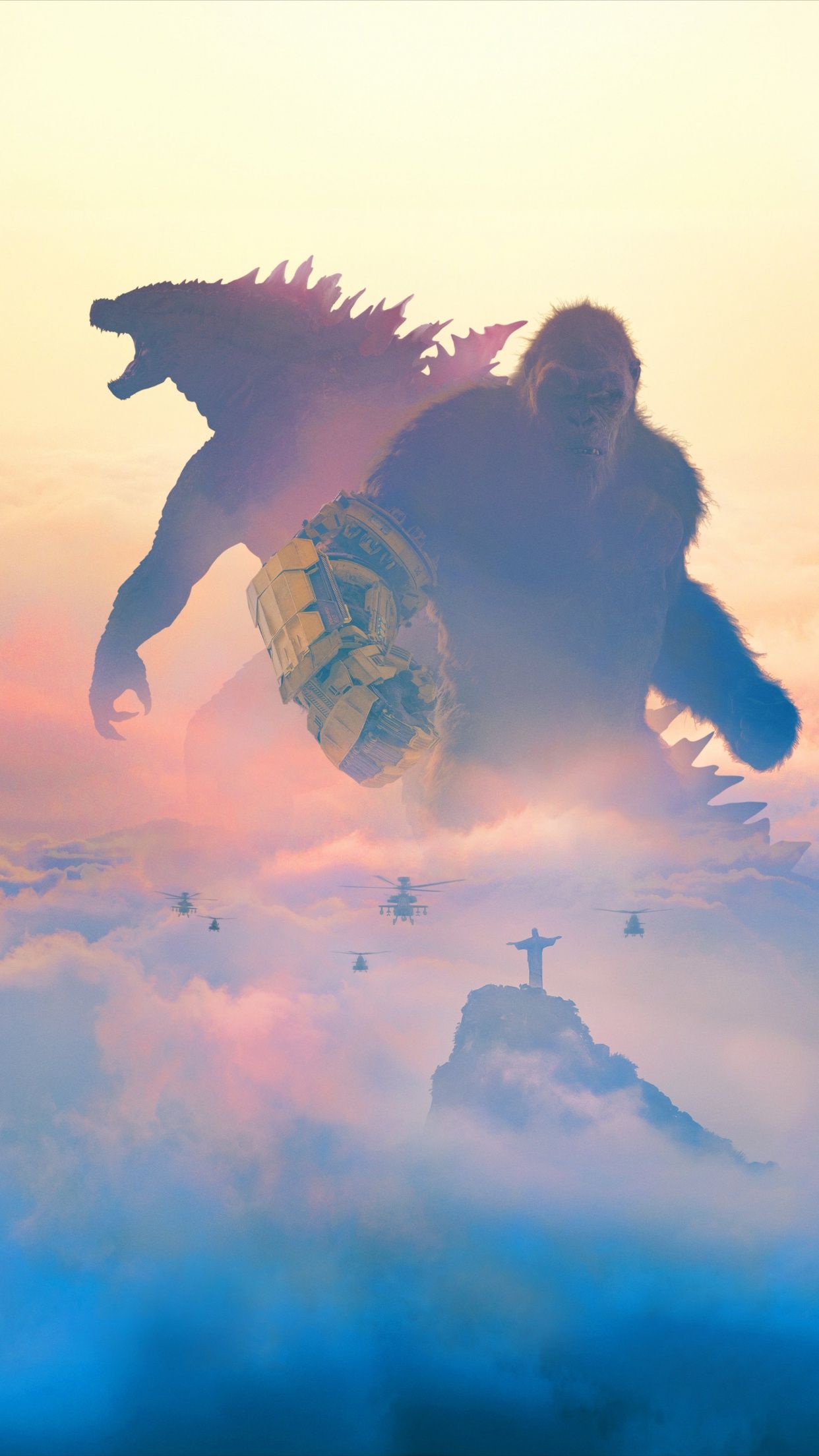 1242x2208 Godzilla x Kong: The New Empire Wallpaper 4K, 8K, 2024 Movies, 5K