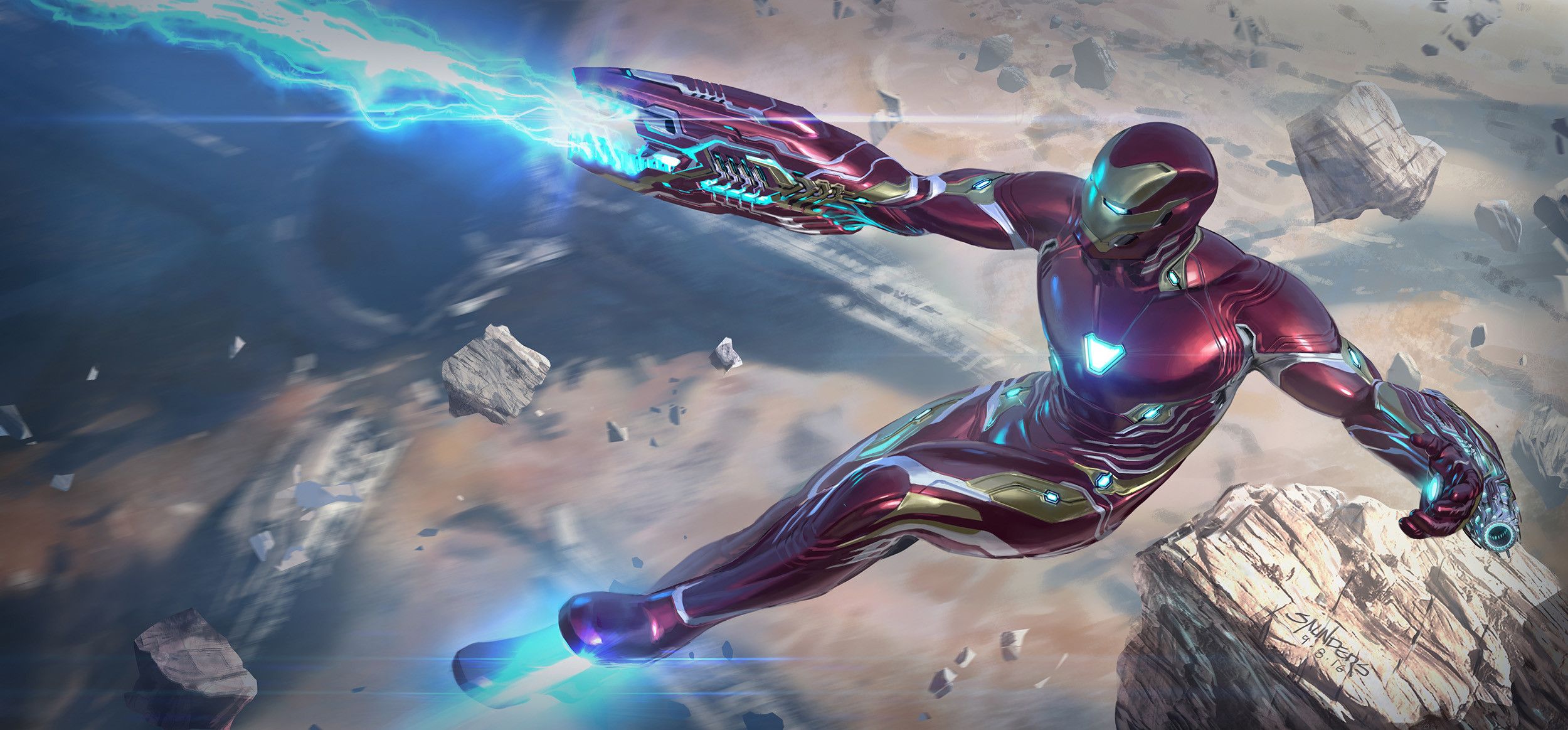 2500x1163 Phil Saunders: Infinity War Man Mk50 on Titan Keyframe