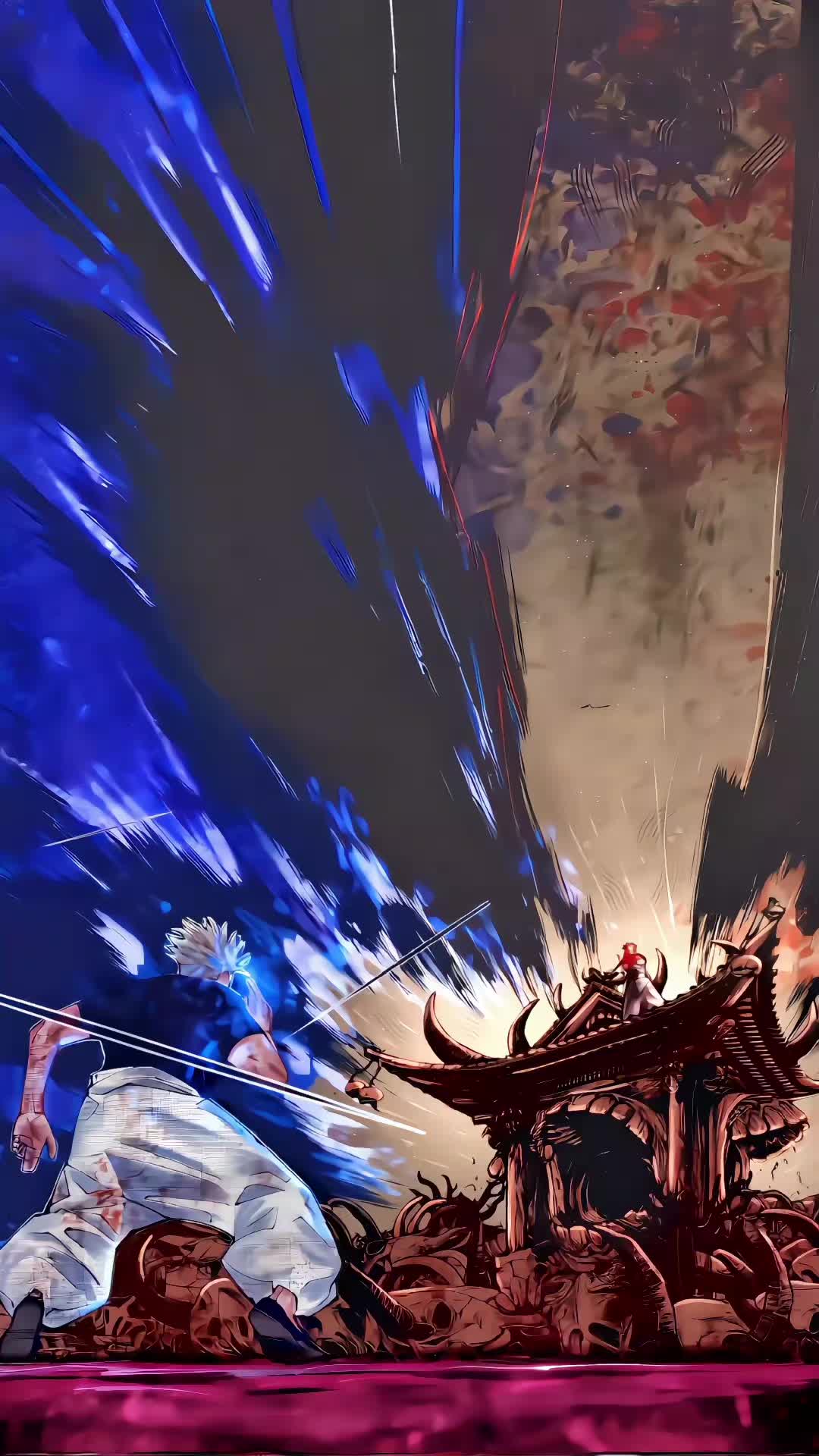 1080x1920 Gojo Vs Sukuna Domain Clash Wallpaper 4k