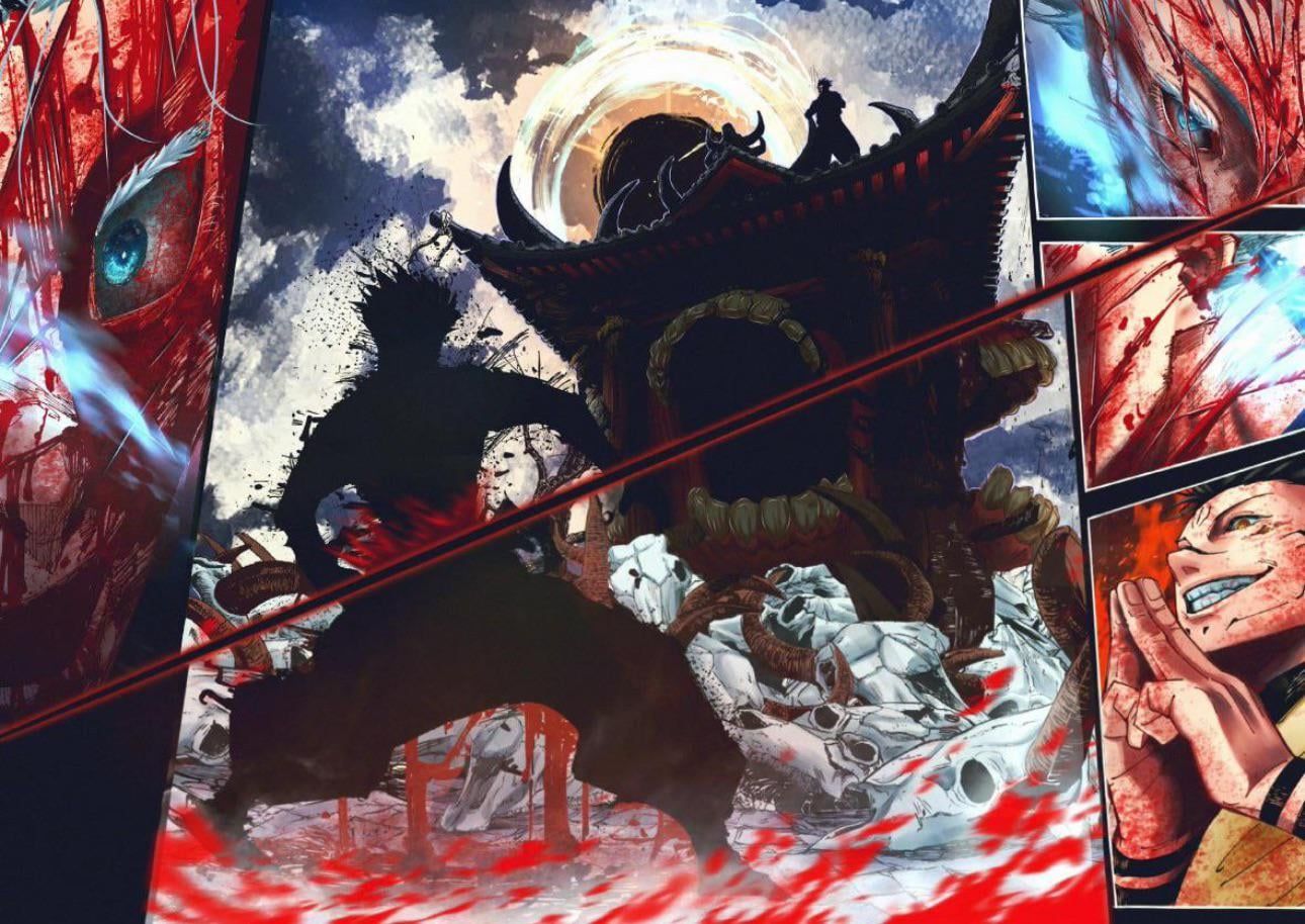 1290x914 Three colorings of Gojo and Sukuna's domain Clash. and @Ichixzz1