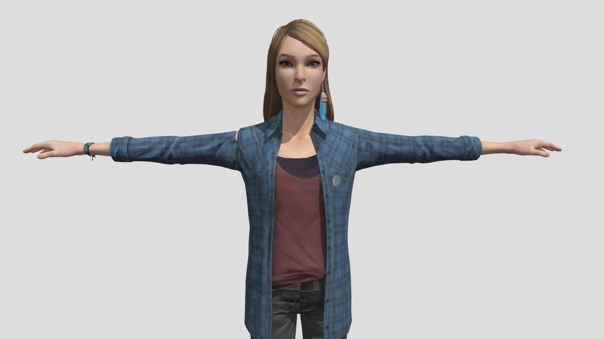 1920x1080 LBS Rachel Amber Flannel Outfit Free 3D model by HL FILM'S 2 [4a108ed]