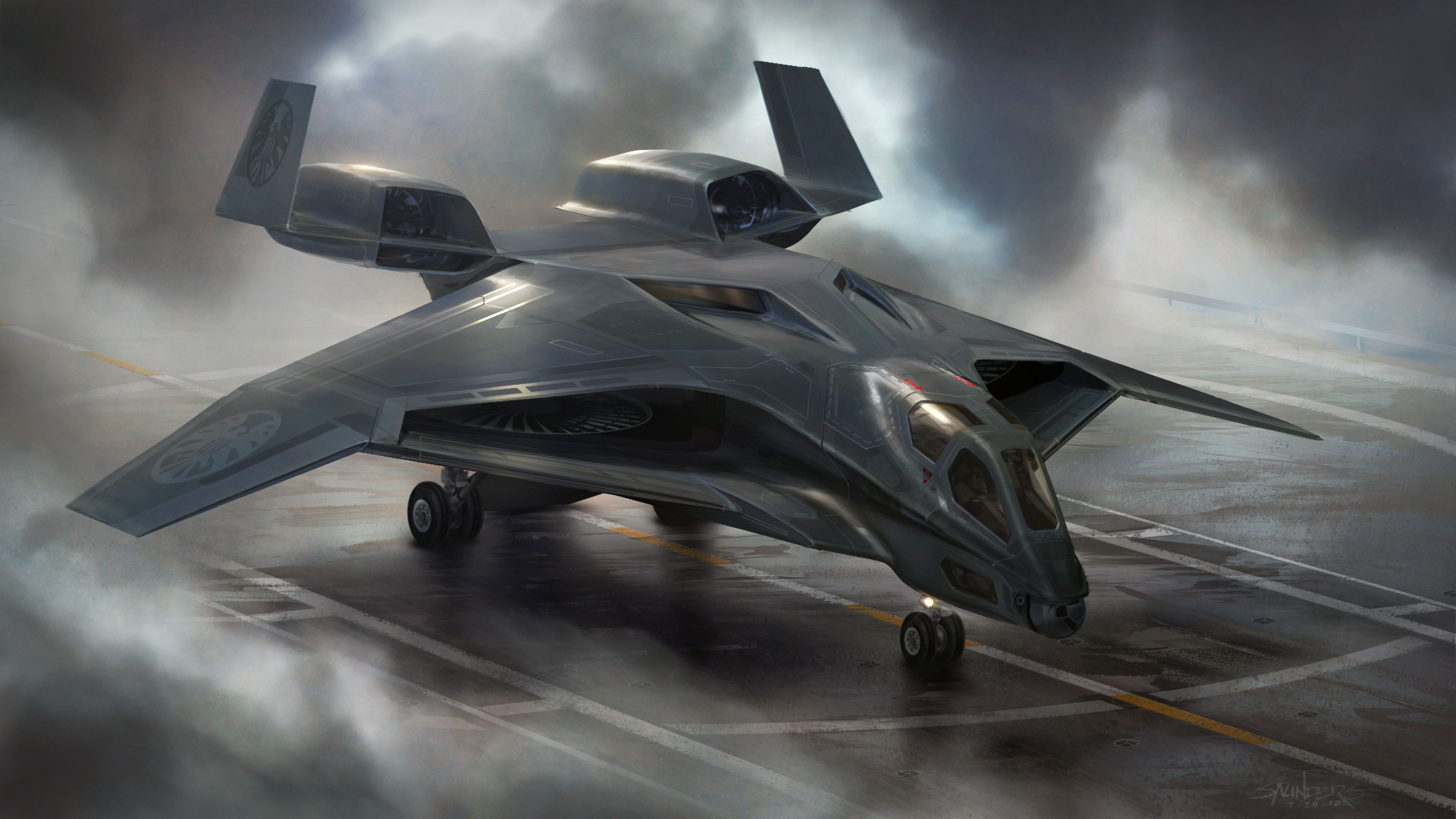 3840x2160 Phil Saunders (2010) Quinjet Design