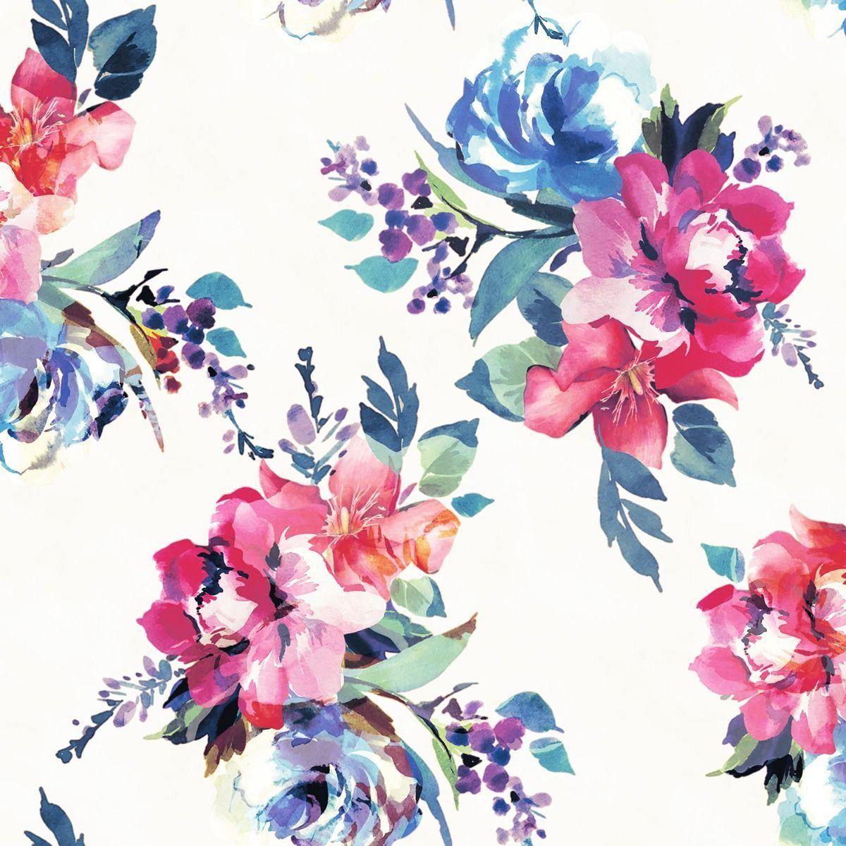 1200x1200 Amelie Floral Wallpaper Multi / Cream Accessorize 274607