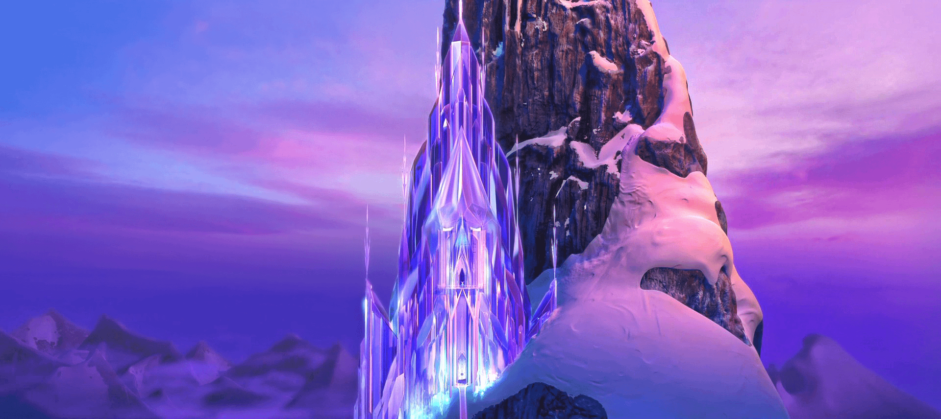 1920x856 Elsa's Ice Castle Wallpaper