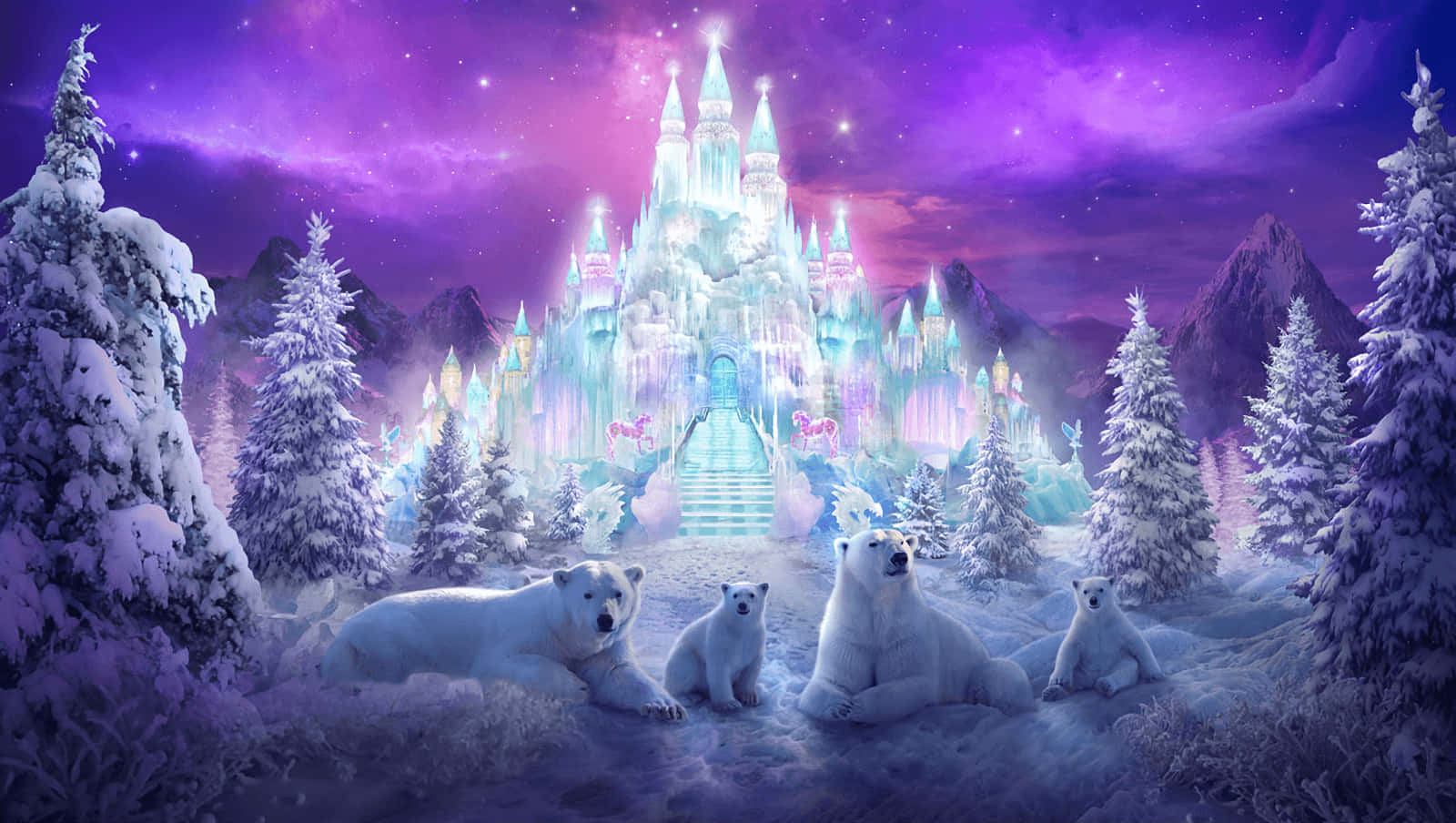 1600x904 Download Ice Castle Winter Wonderland Background