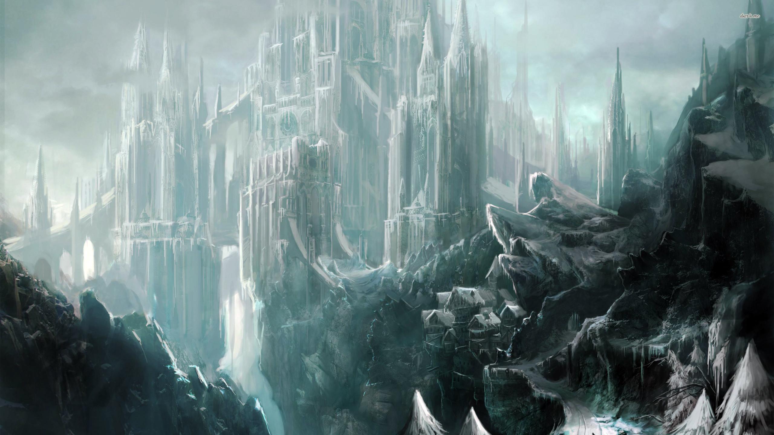 2560x1440 Ice Castle Wallpaper
