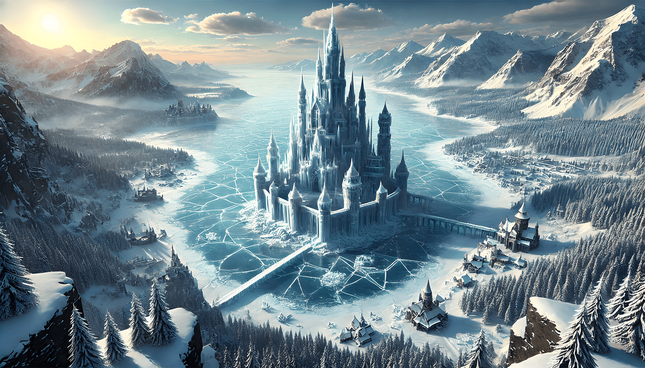 1280x731 Download Ice Castle Winter Snow. Royalty Free Stock Illustration Image