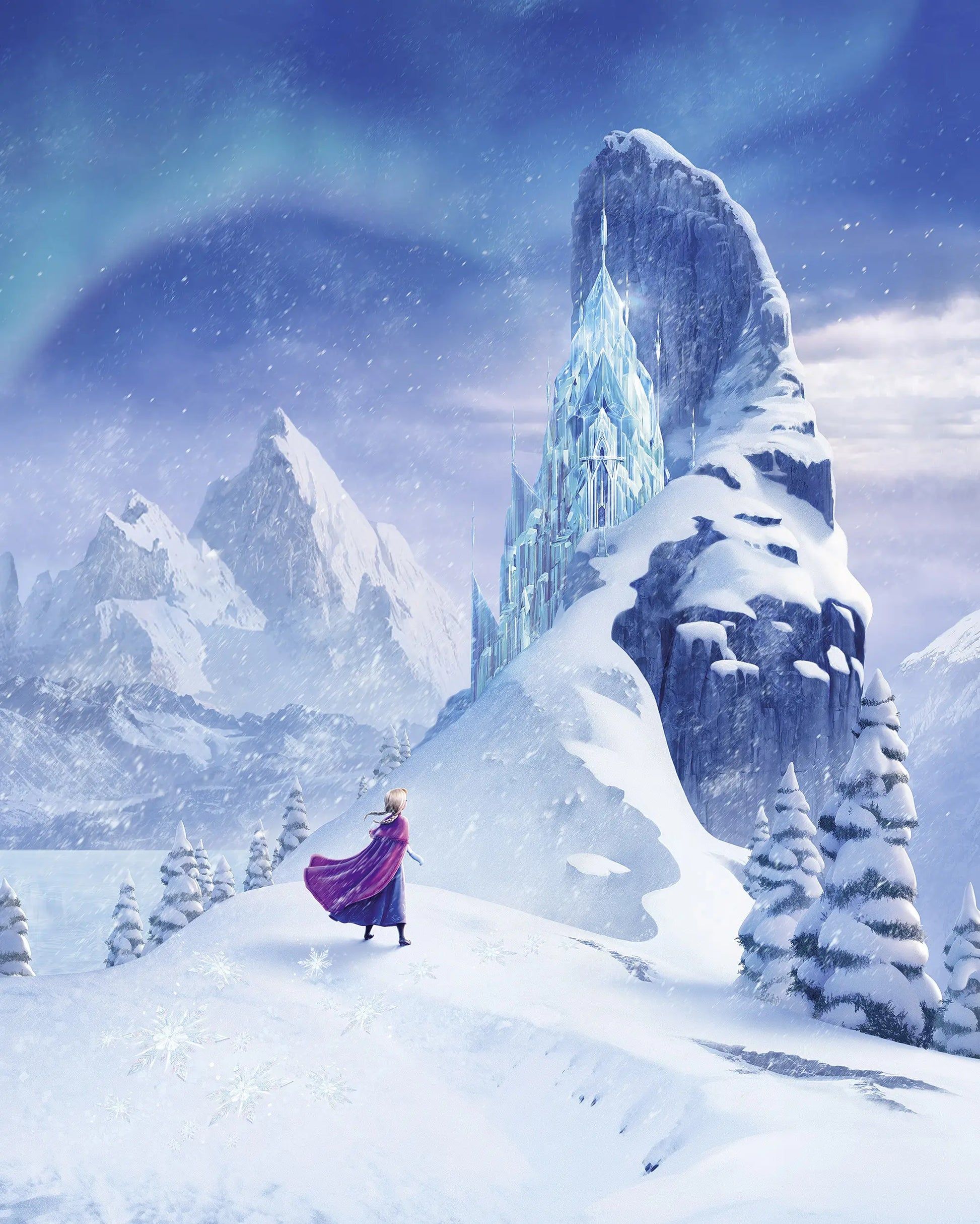 1946x2428 Disney Frozen Ice Castle Girl's Bedroom Non Woven Photo Wallpaper