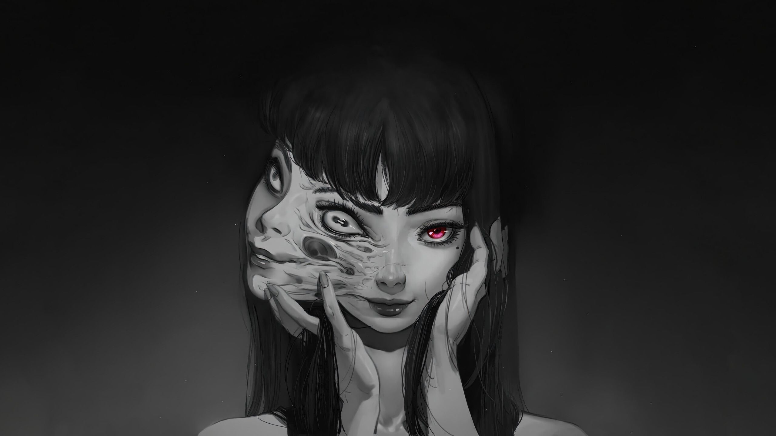 2560x1440 Anime Girl Scary Junji Ito Girl Tomie Wallpaper 4K 8K HD PC