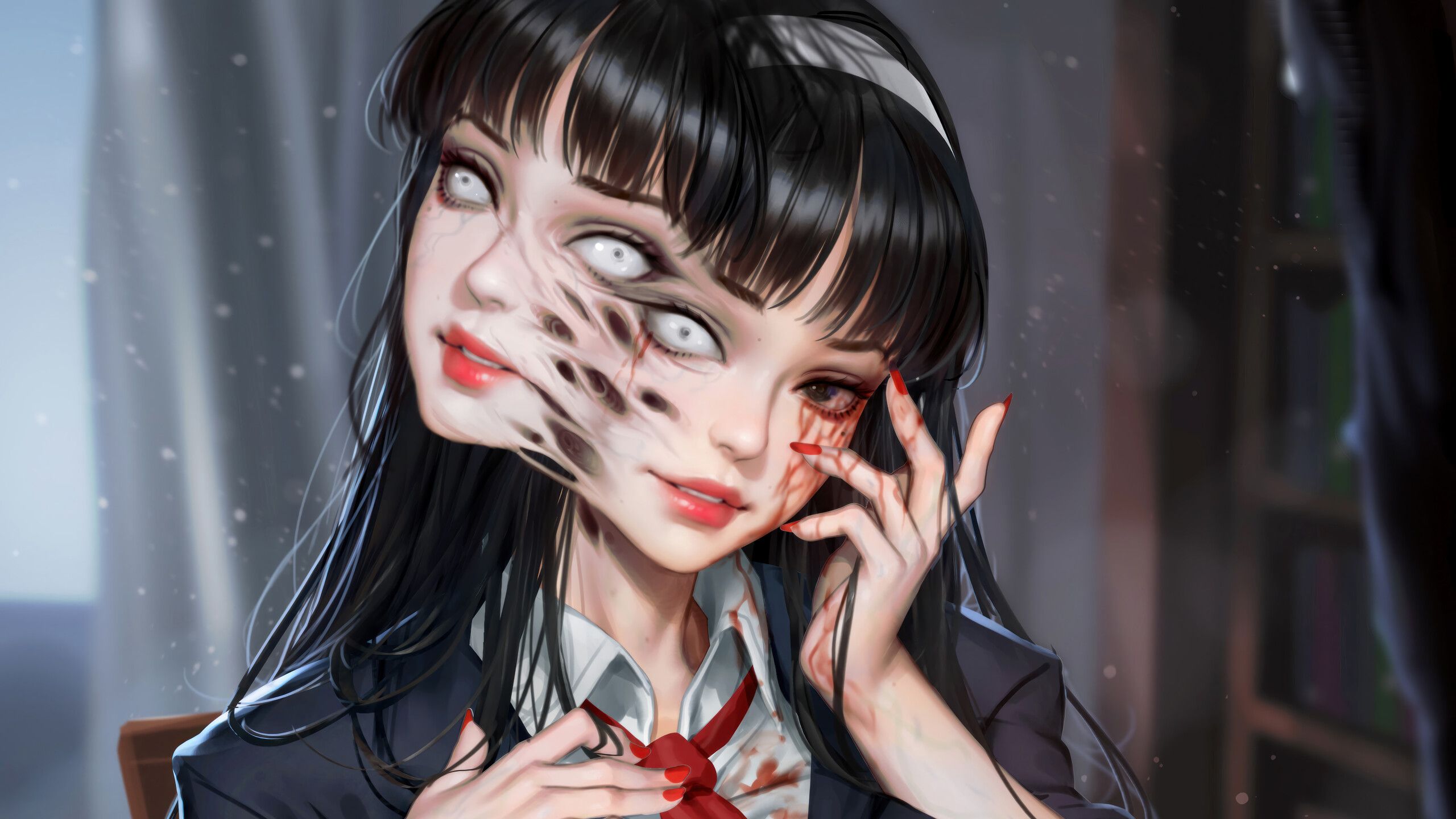 2560x1440 Tomie Kawakami Junji Ito 4K Wallpaper iPhone HD Phone n