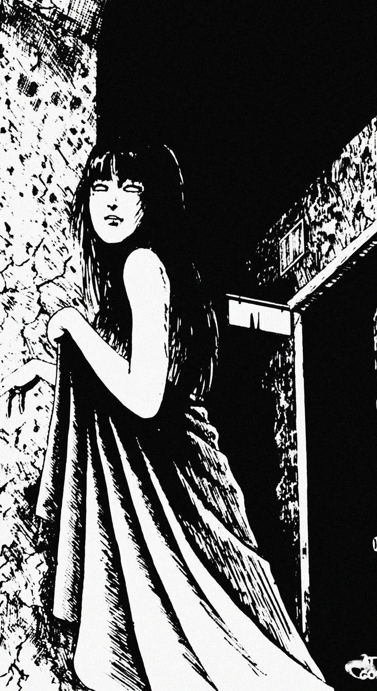736x1347 Download Mysterious Woman Junji Ito Panel Wallpaper