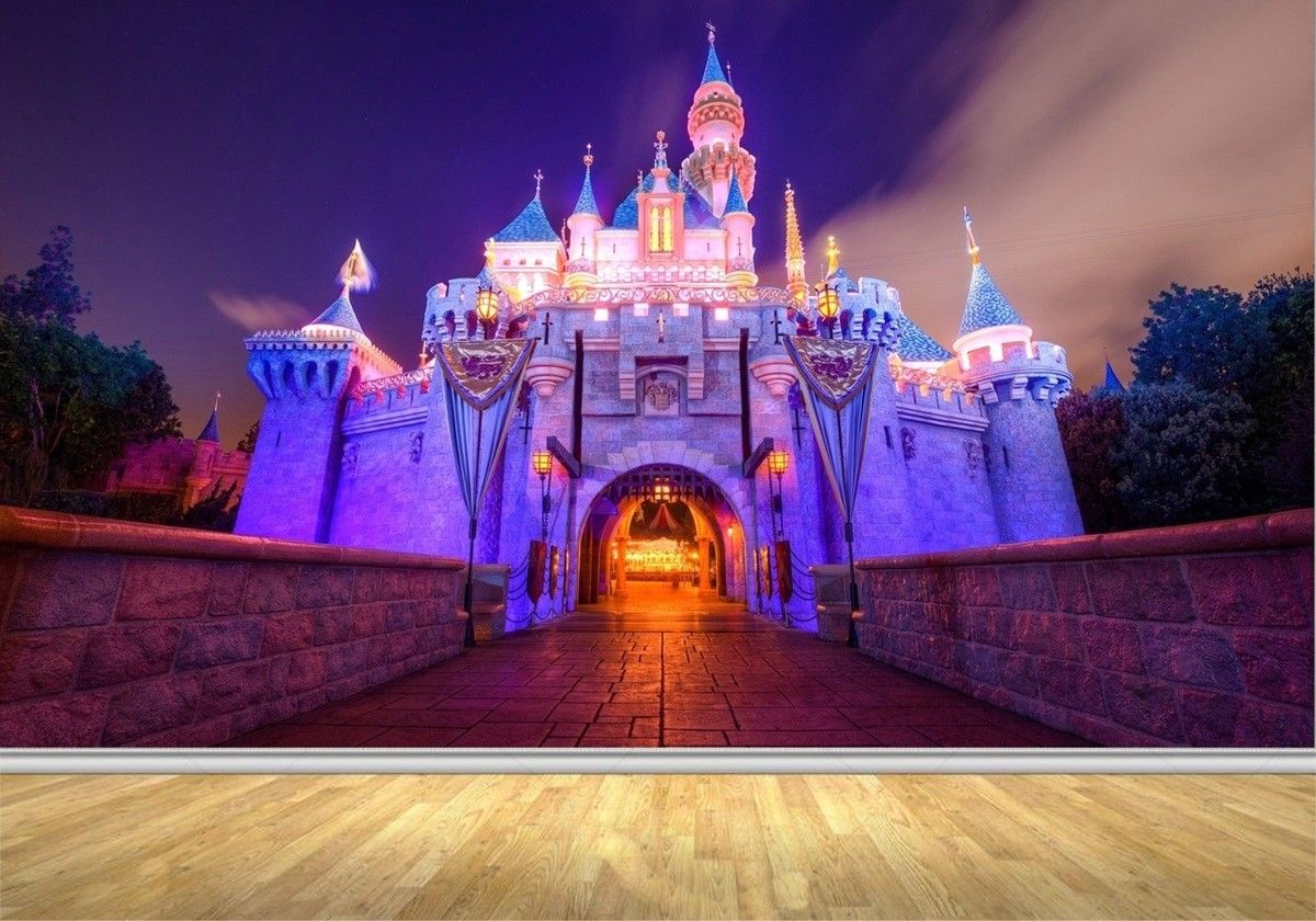 1200x840 WALL MURAL DECAL PRINCESS DISNEY CASTLE BEDROOM VINYL GRAPHIC STICKER WALLPAPER