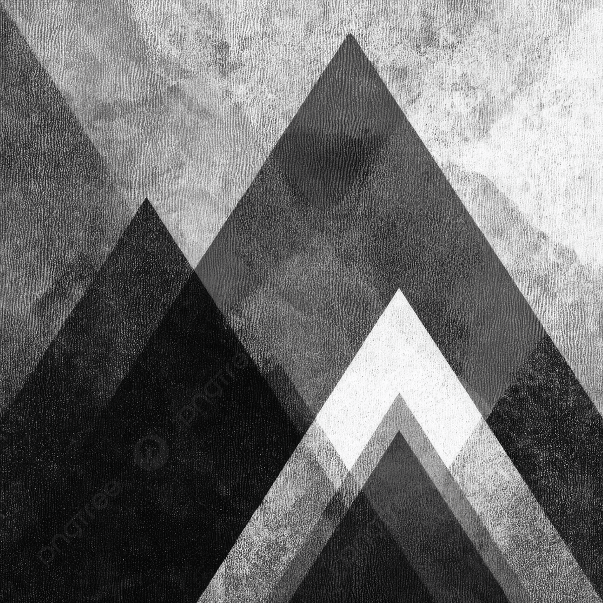 1200x1200 Black And White Minimalist Background With Three Triangles Grainy Texture Monochrome Geometric Shapes Sharp Edges Dark Gray Color Palette, Black And White, Minimalist, Background Background Image And Wallpaper for Free Download