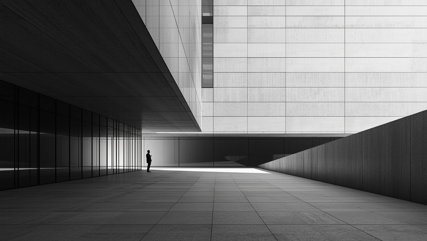 1472x832 Download Architectural Monochrome Minimalism Image, Minimalist, Monochrome