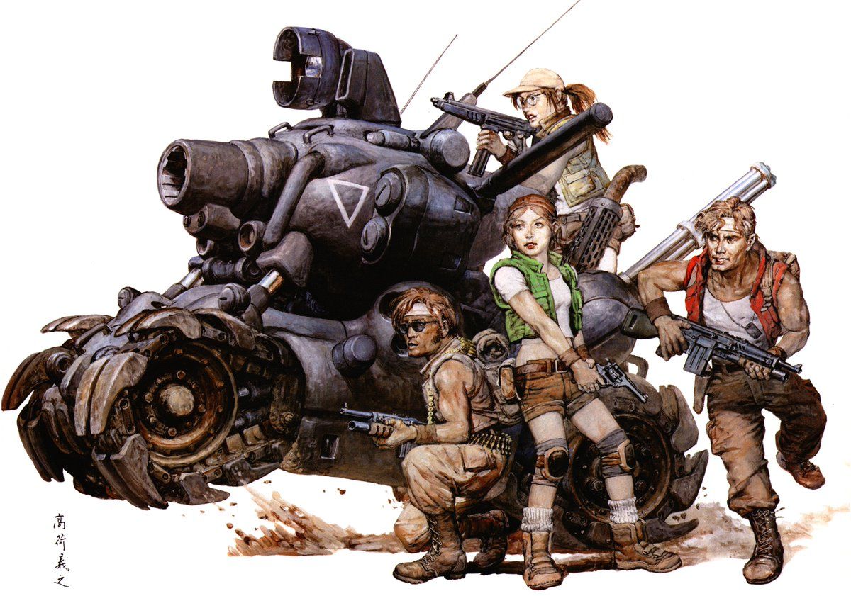 1200x841 It's Fantastic! scans and translations on X: Key illustration for the Japanese release of Metal Slug Anthology, by Yoshiyuki Takani. / X
