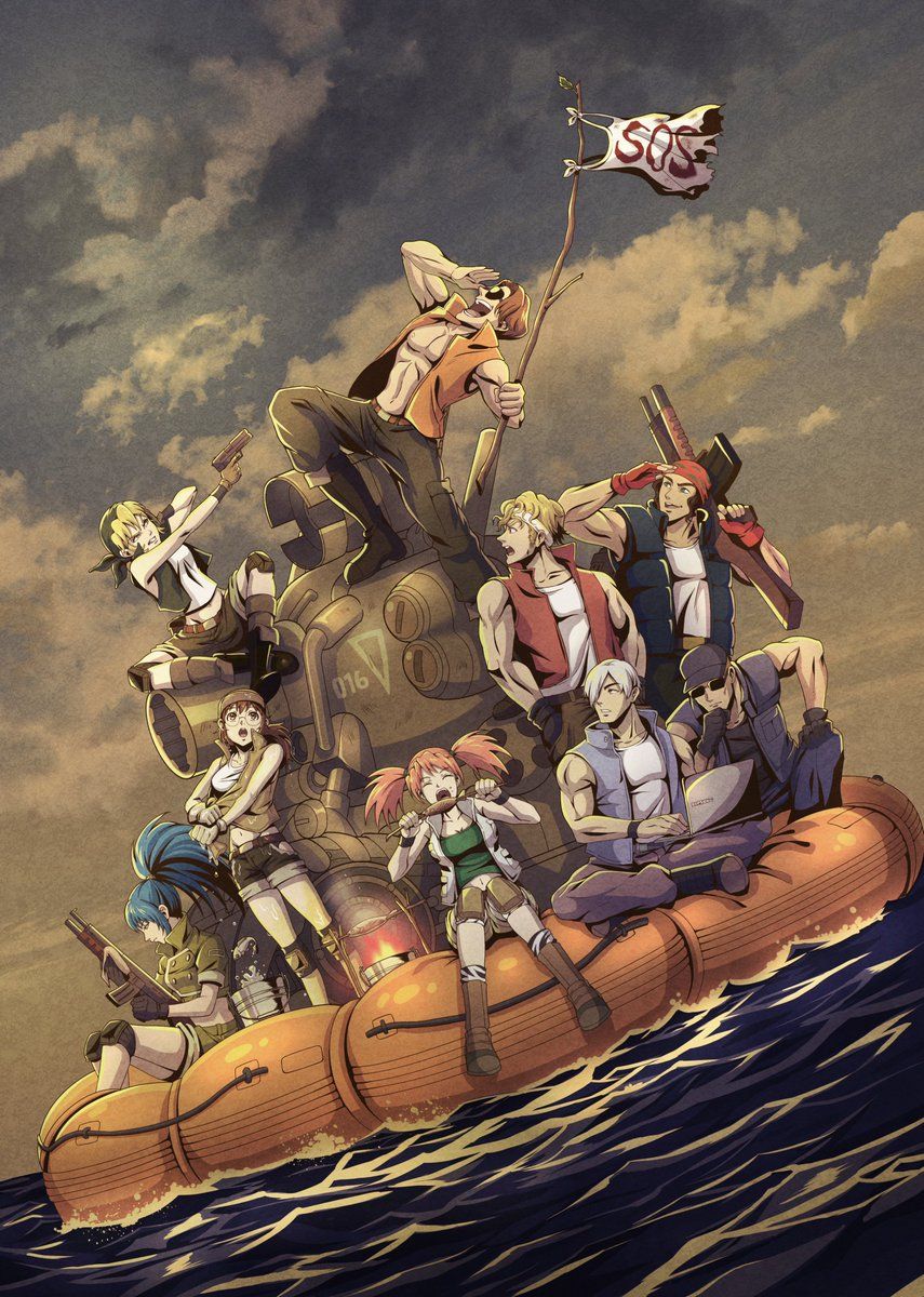 855x1200 roonma on X: <Fanart> All of Character in Metal Slug I think the best point of this artwork is Trevor using Samsung laptop