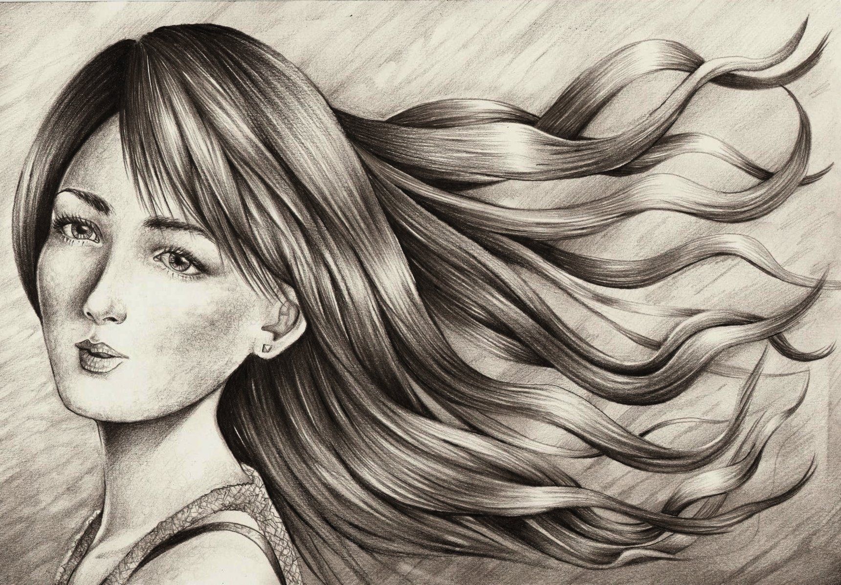 1720x1197 Download Sketch Woman Artistic Wallpaperx1197