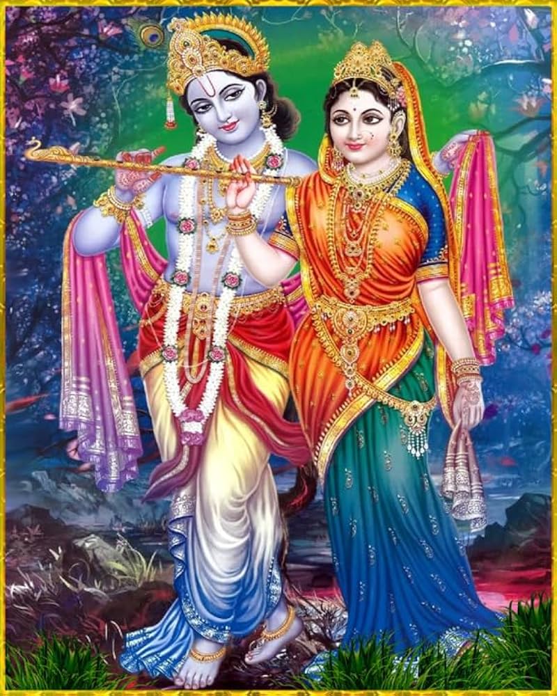 800x1000 Shri BakeVihari And Radha Rani Full HD Wallpaper For Wall Decoration Home Office Space Temple House Living Room Study Room Hall Without Smale Glossy Shade (24x36inch) : Amazon.in: Home Improvement