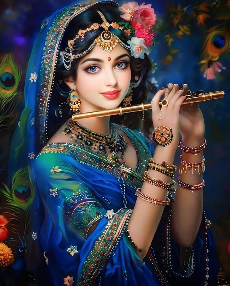 803x1000 Samriddhi Radha Rani Fully Waterproof Vinyl Poster for Home Decoration, Office, Gym, College Wall decoration Painting (12 inch X 18 inch) : Amazon.in: Home & Kitchen