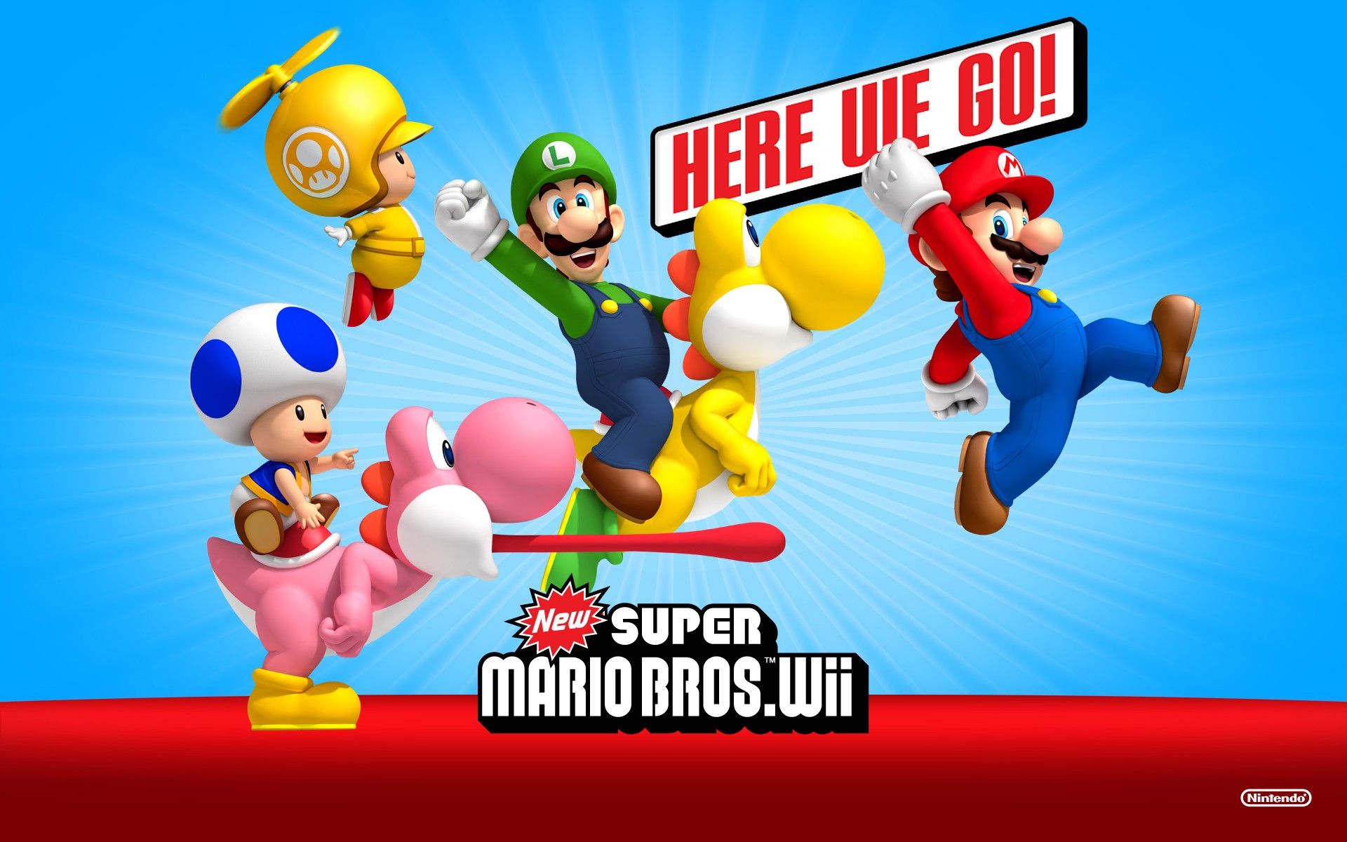 1920x1200 Super Mario Bros Wii U Wallpaper New Super Mario Wii HD Wallpaper: Here We Go! 1920x1200