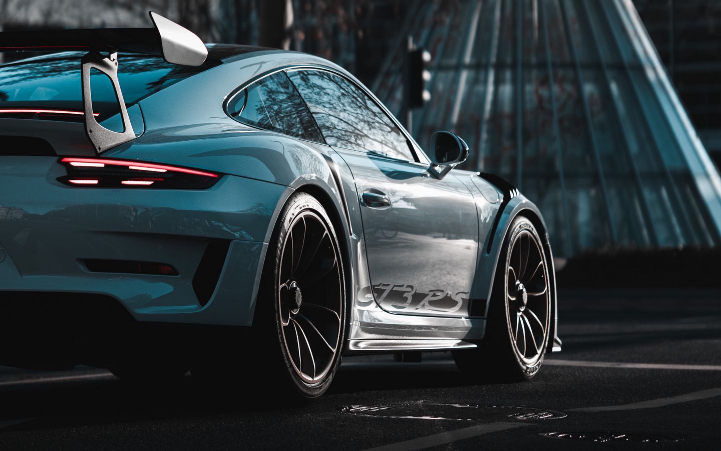 1440x900 Download wallpaper 1440x900 porsche 911 gt3 rs, porsche, car, sports car, white, side view widescreen 16:10 HD background