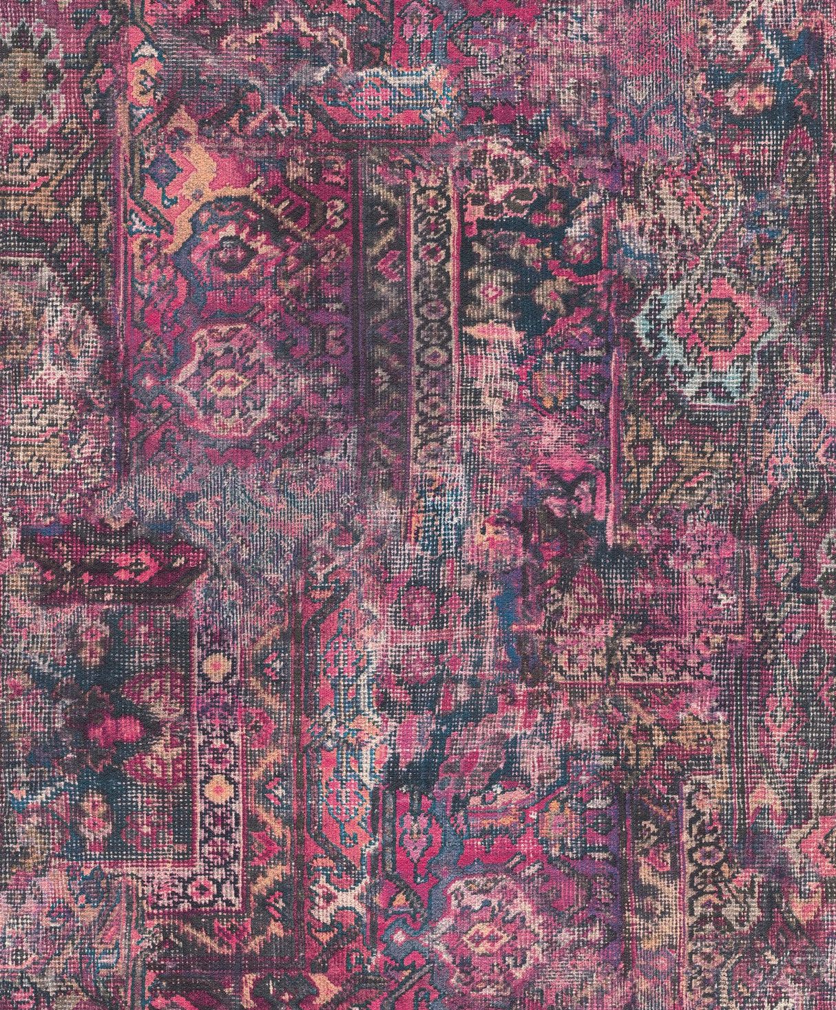 1214x1466 Rasch RH536539 Hamadan Purple Textile Wallpaper