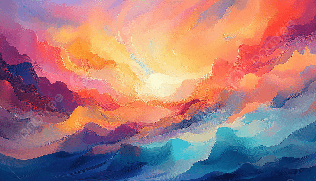 1200x686 Vibrant Abstract Landscape Painting Vivid Colors And Swirling Shapes Evoke A Dreamy Emotional Response, Abstract Art, Digital Painting, Landscape Background Image And Wallpaper for Free Download
