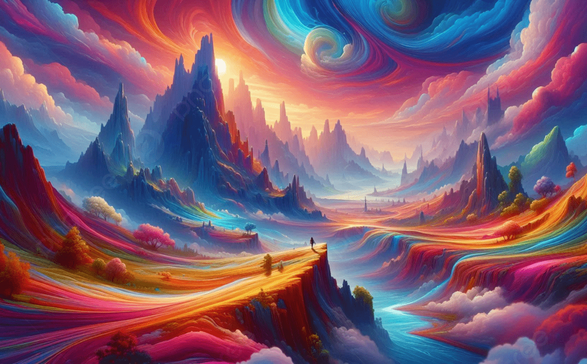 1200x745 Fantasy Peaks In Vivid Colors 4k Pc Background Photo And Picture For Free Download