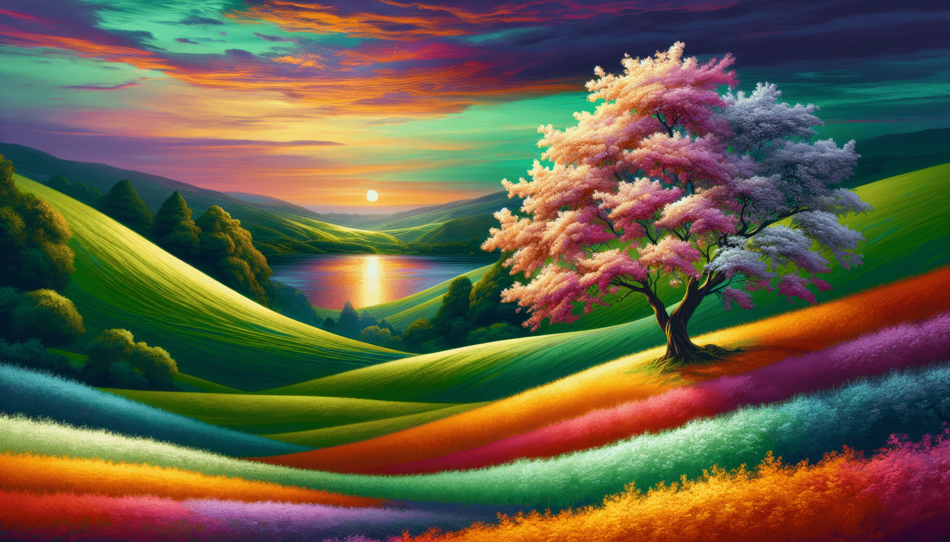 1920x1097 Vivid Dreamscape: 4K Ultra HD Color Palette