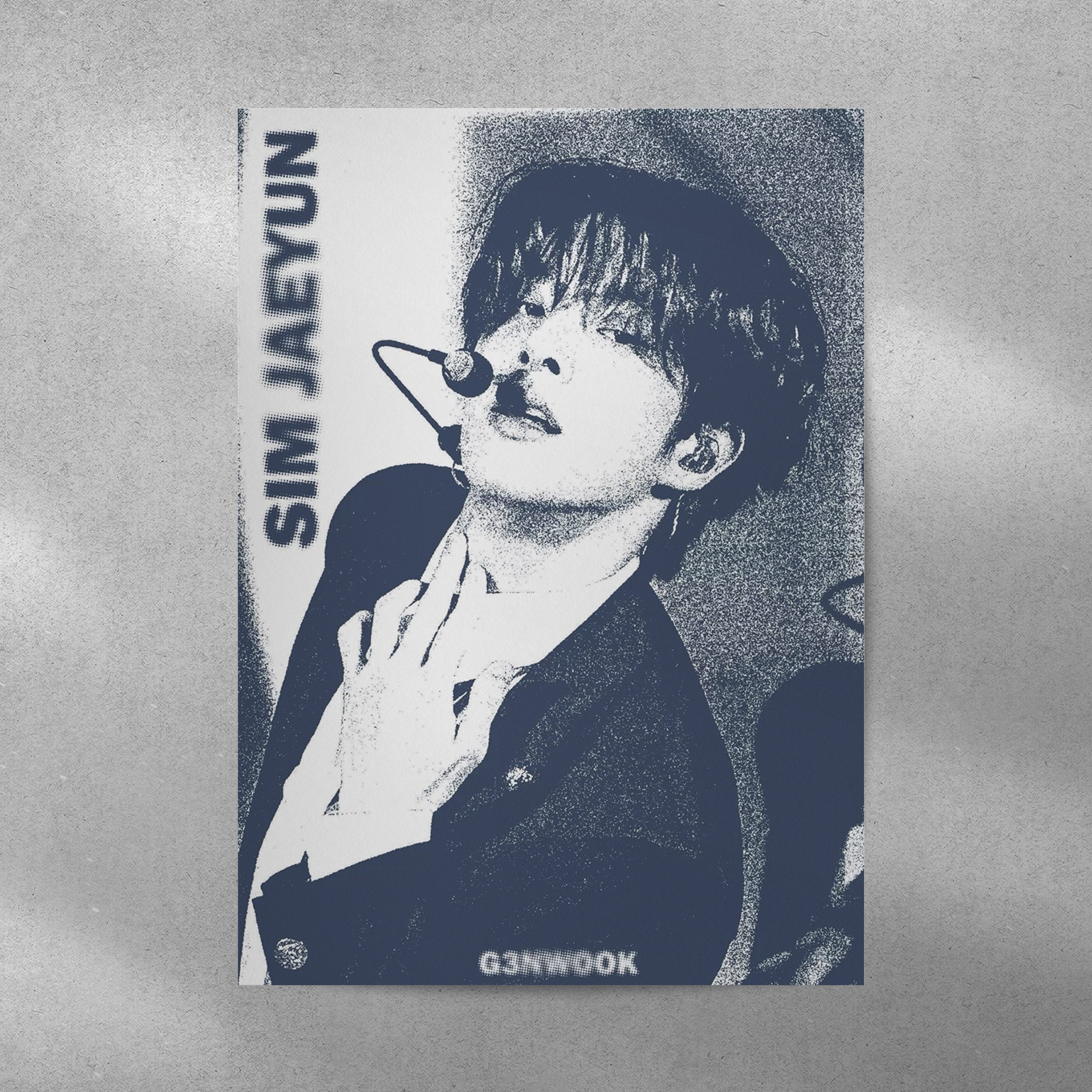 3000x3000 Sim Jaeyun K Pop Aesthetic Metal Poster