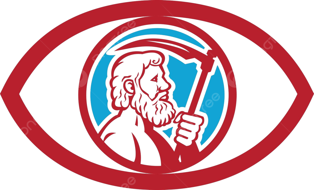 1200x728 Cronus Holding Scythe Eye Retro Artwork Graphic Illustration Vector, Artwork, Graphic, Illustration Illustration Background And Wallpaper For Free Download