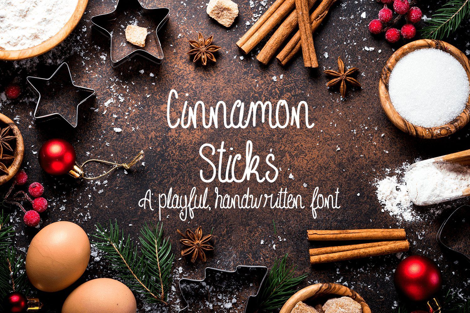 1500x1000 Cinnamon Sticks Handwritten Font