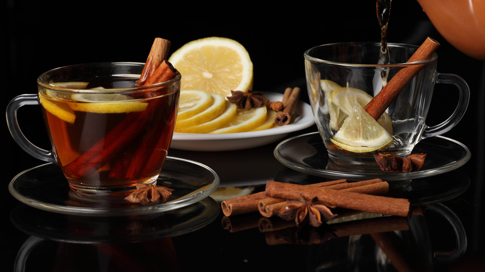 1920x1080 Cinnamon stick with tea HD wallpaper
