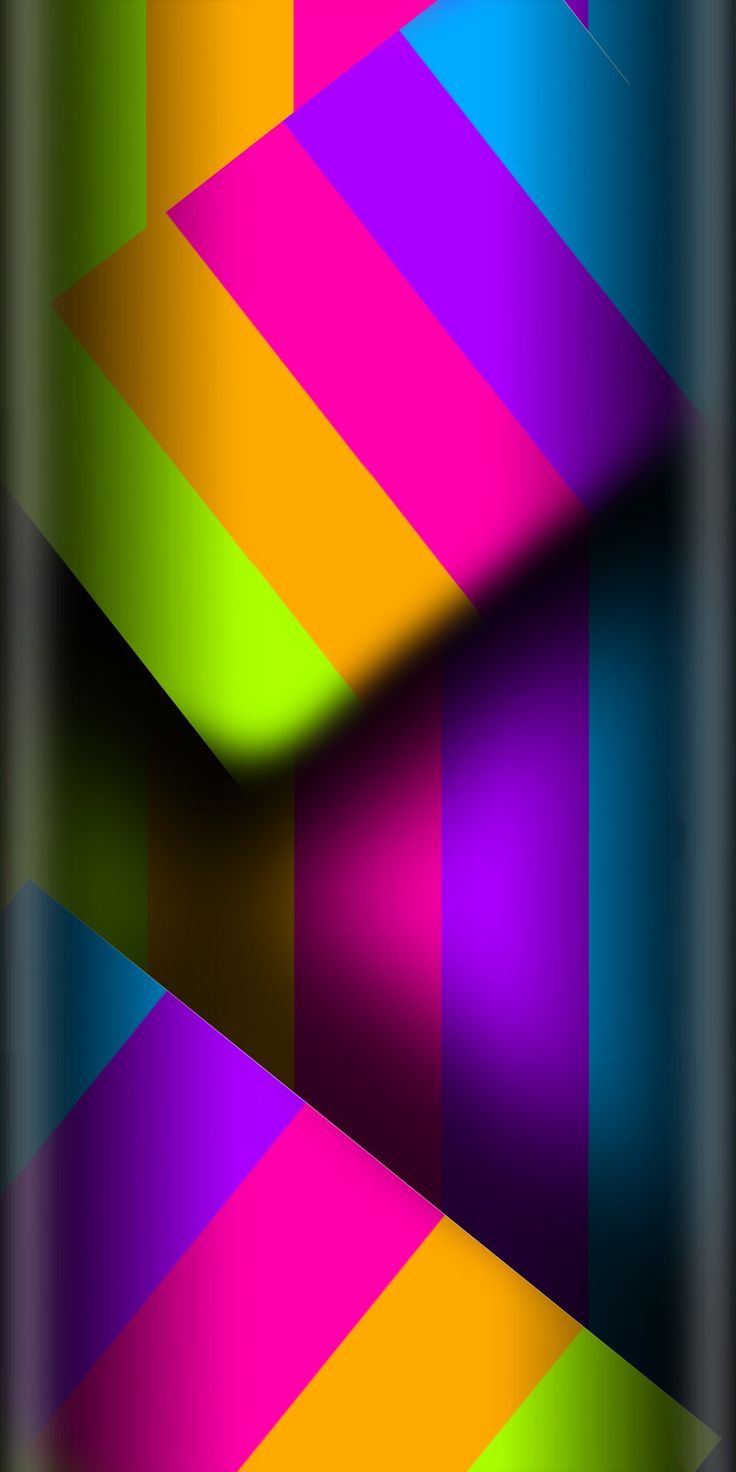 736x1472 Colourful 3D Curved Stripes Wallpaper. Colorful abstract geometric pattern, Creative wallpaper ideas, Home decor inspiration