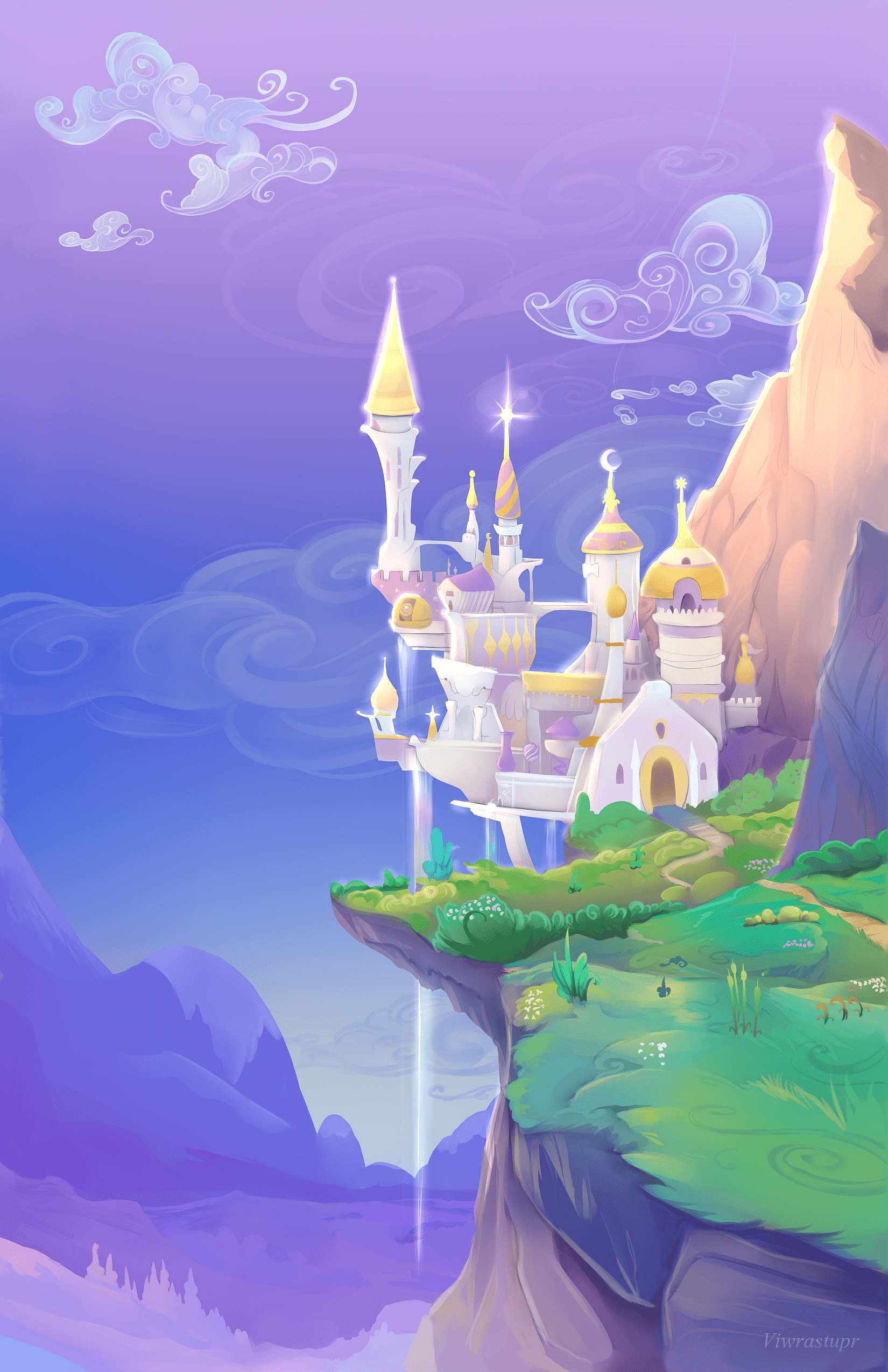 1650x2550 Ponyville Wallpaper