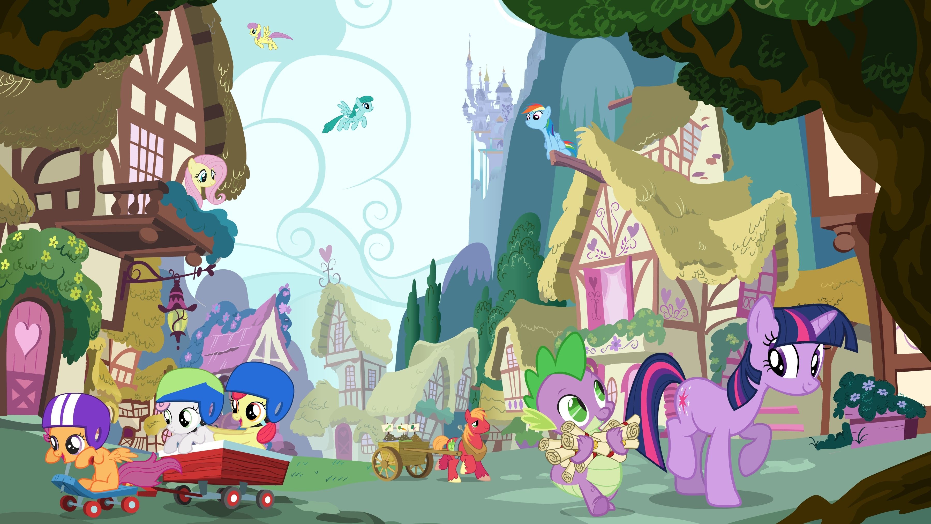 3600x2025 Ponyville Stroll