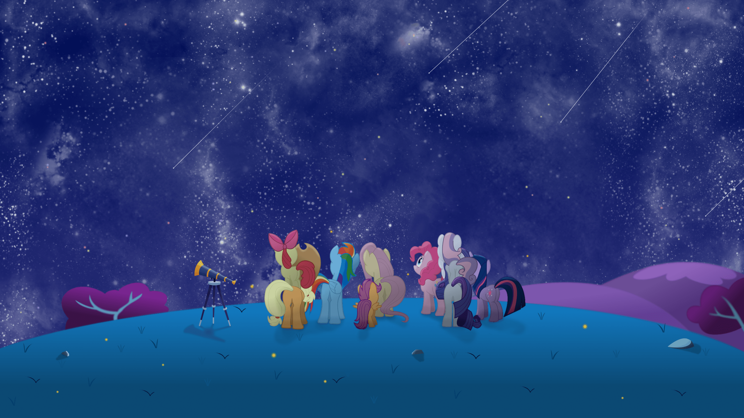 2560x1440 A Beautiful Night by RegolithX. My Little Pony wallpaper. My Little Wallpaper are Magic