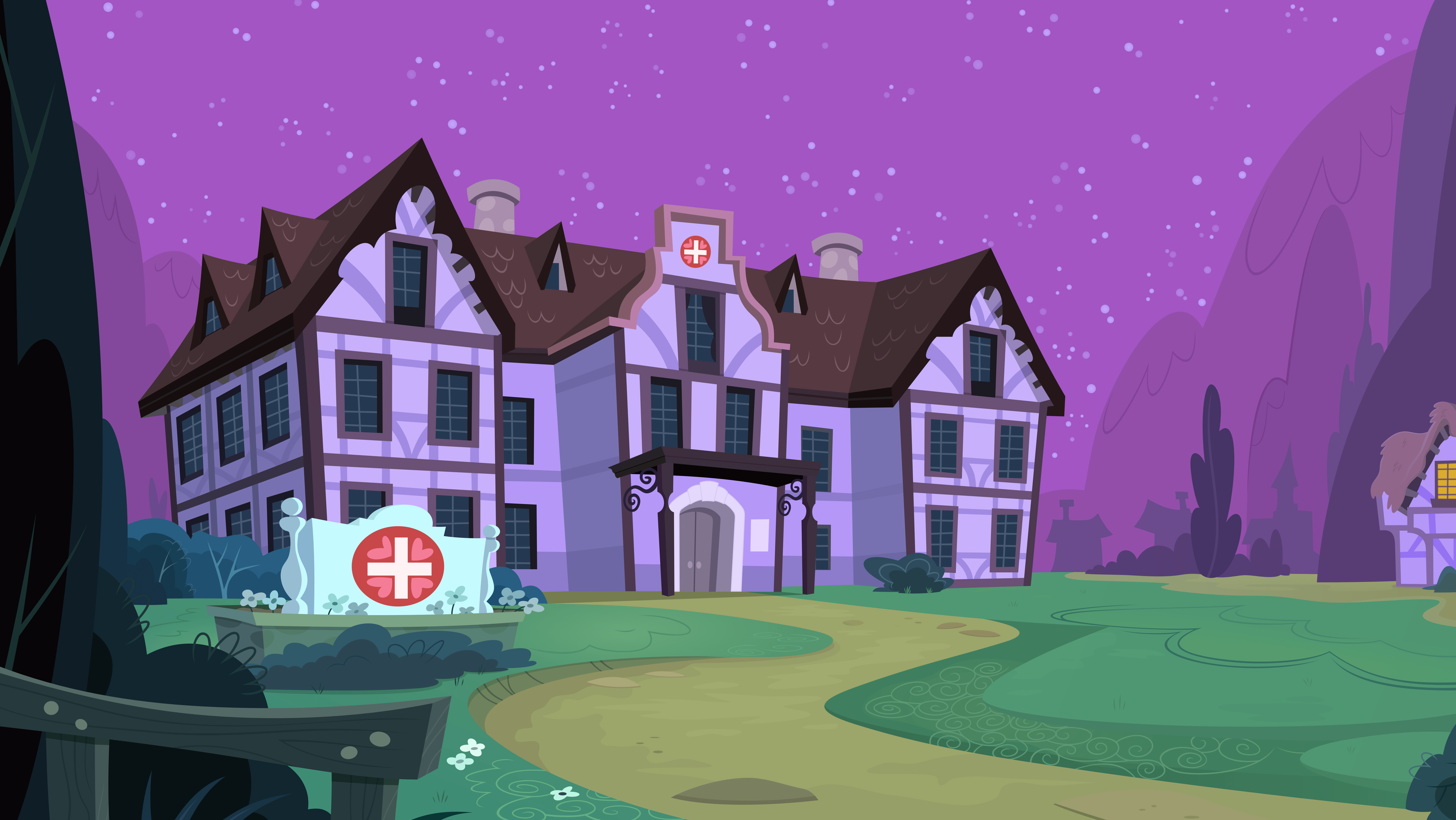 8573x4831 Background Hospital (Night) by Hawk9mm. Vocaloid wallpaper. My Little Wallpaper are Magic