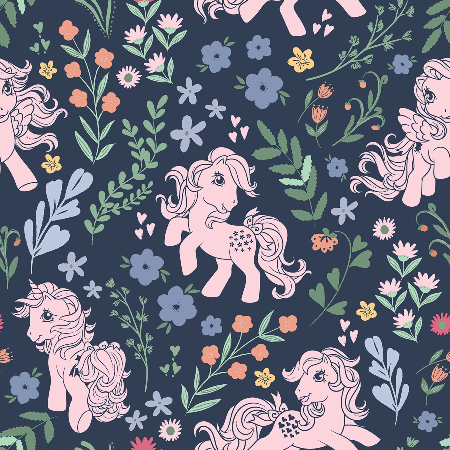 1800x1800 My Little Pony Ponyville XL Spray and Stick Wallpaper Mural