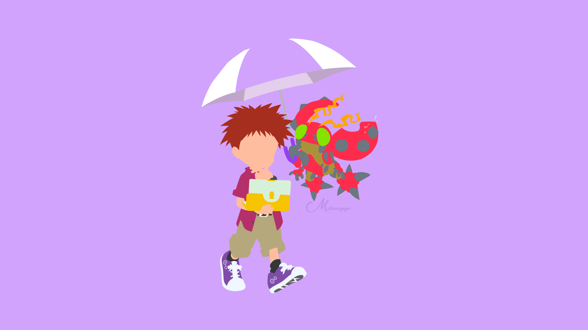 1920x1080 Izumi and Tentomon from Digimon Adventure