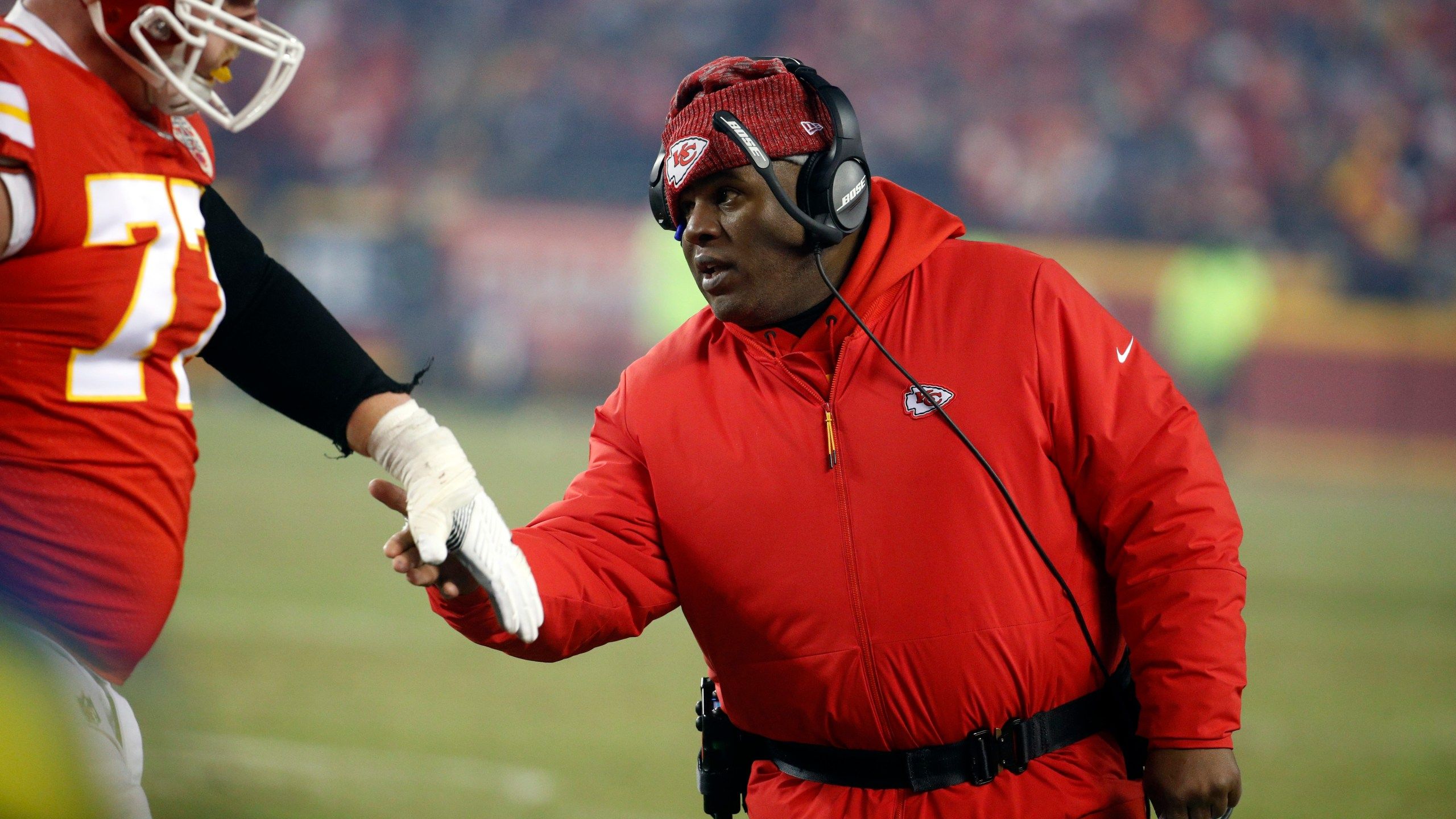 2560x1440 Jets interview Chiefs OC Eric Bieniemy for coaching job