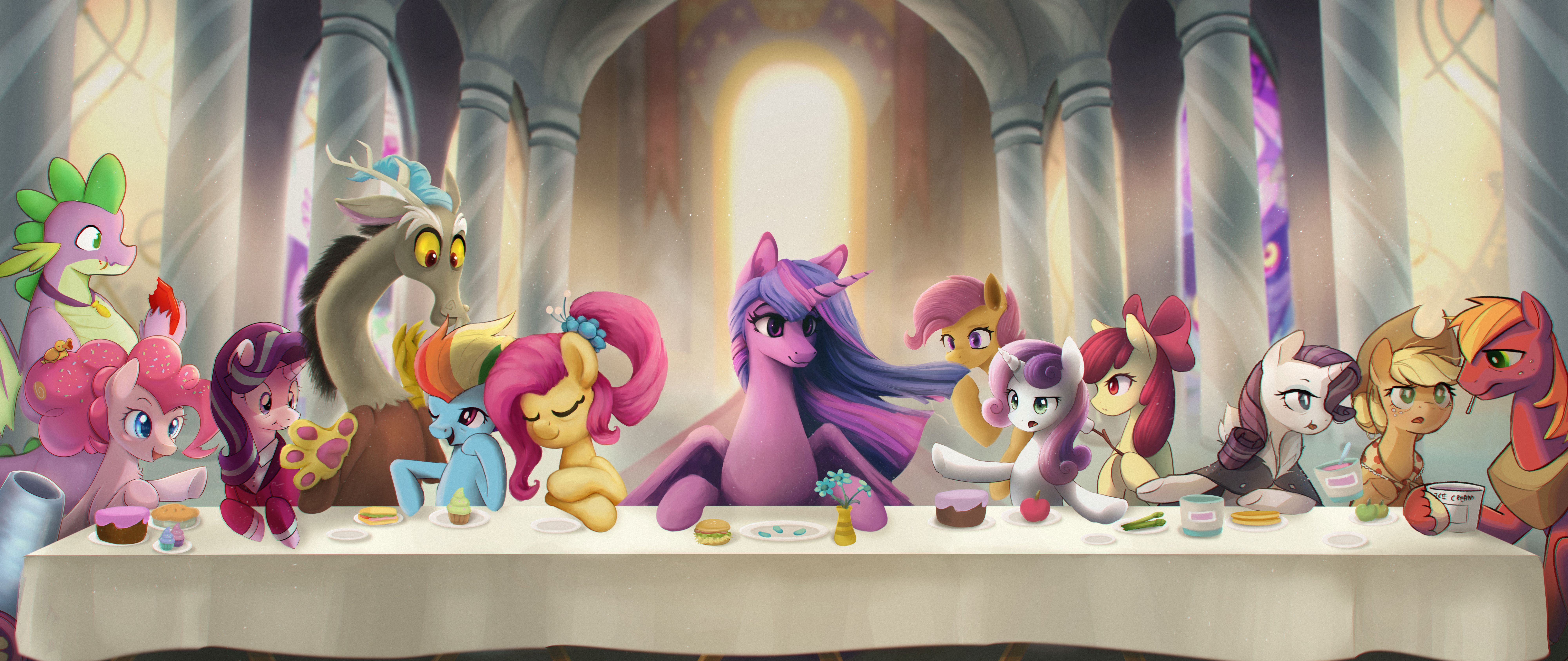 8000x3375 Discord (My Little Pony) Wallpaper and Background