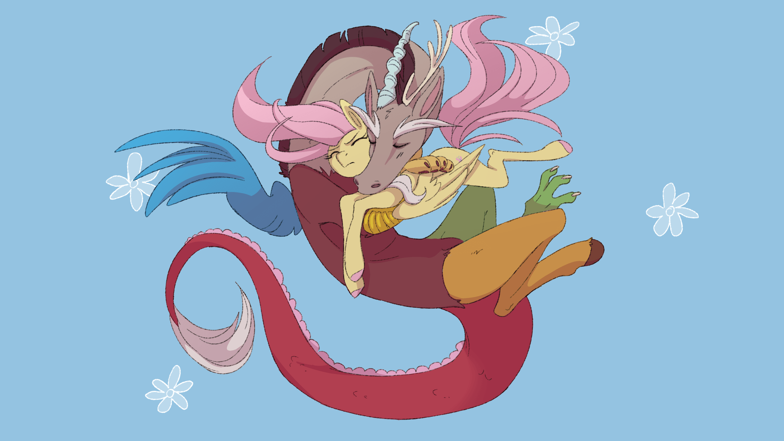2560x1440 discord x fluttershy 2 by ponsex on Newgrounds