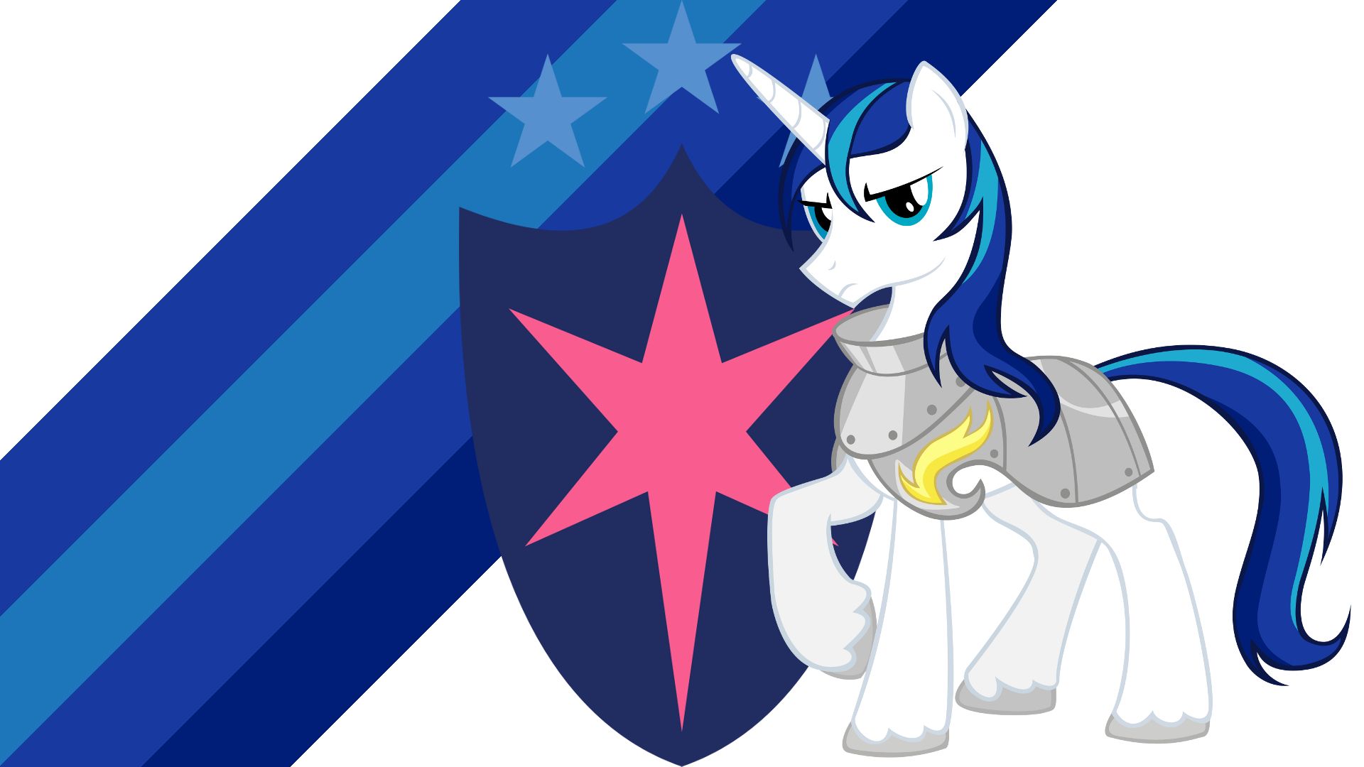 1920x1080 Minimalist Wallpaper 84: Shining Armor By AeroyTechyon X, Softfang And ZuTheSkunk. My Little Pony Wallpaper. My Little Wallpaper Are Magic
