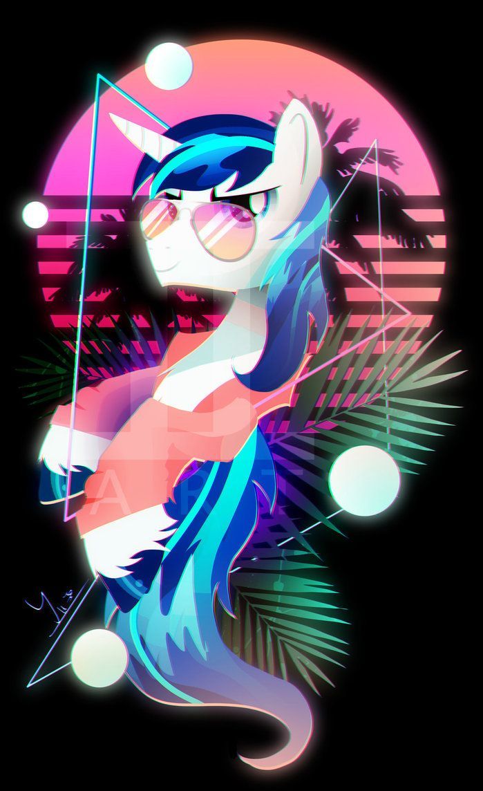 699x1144 Synthwave Shining Armor By II Art